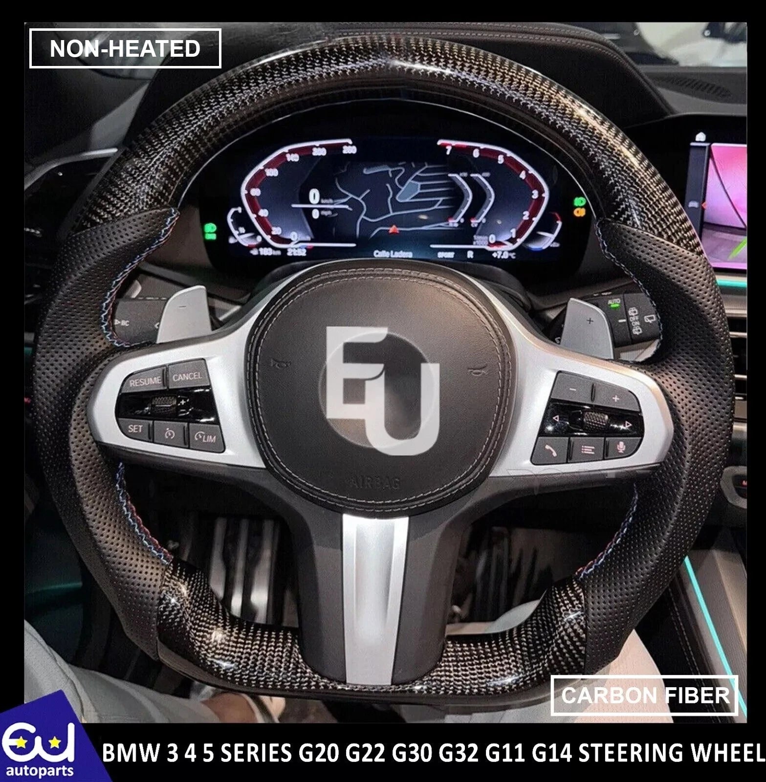 REAL CARBON FIBER SPORT STEERING WHEEL FOR BMW G20 G30 G31 G01 G05 G06 G07 G80