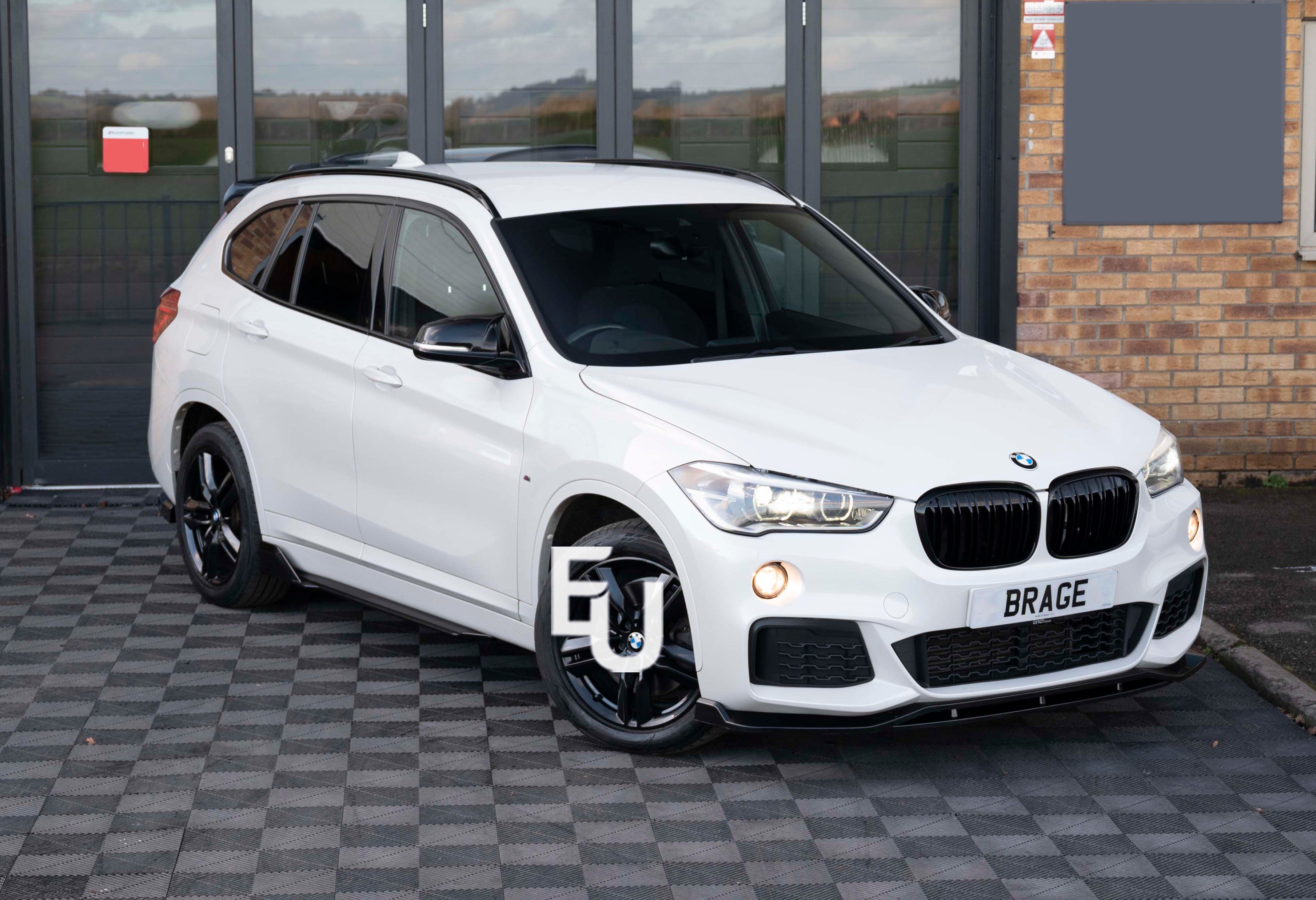 GLOSSY BLACK SIDE SKIRTS EXTENSION BLADES LIP SPOILER FOR BMW X1 F48 2016-2022