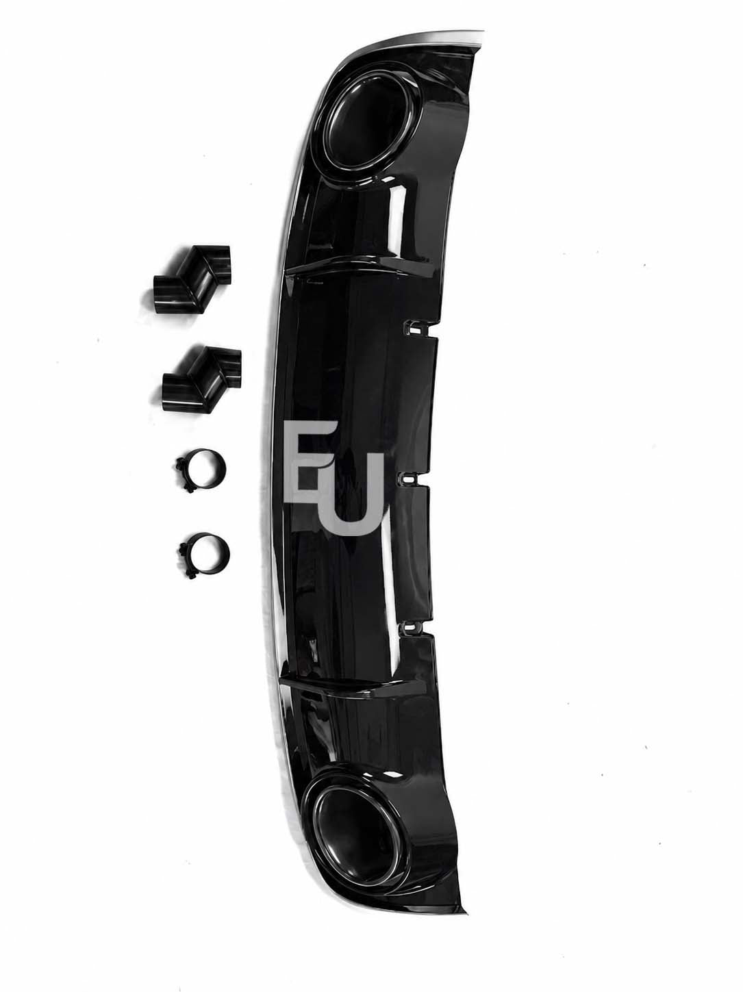 FOR AUDI A4 B8.5 STANDARD RS4 LOOK LCI REAR DIFFUSER W/TAILPIPE BLACK 2012-2015