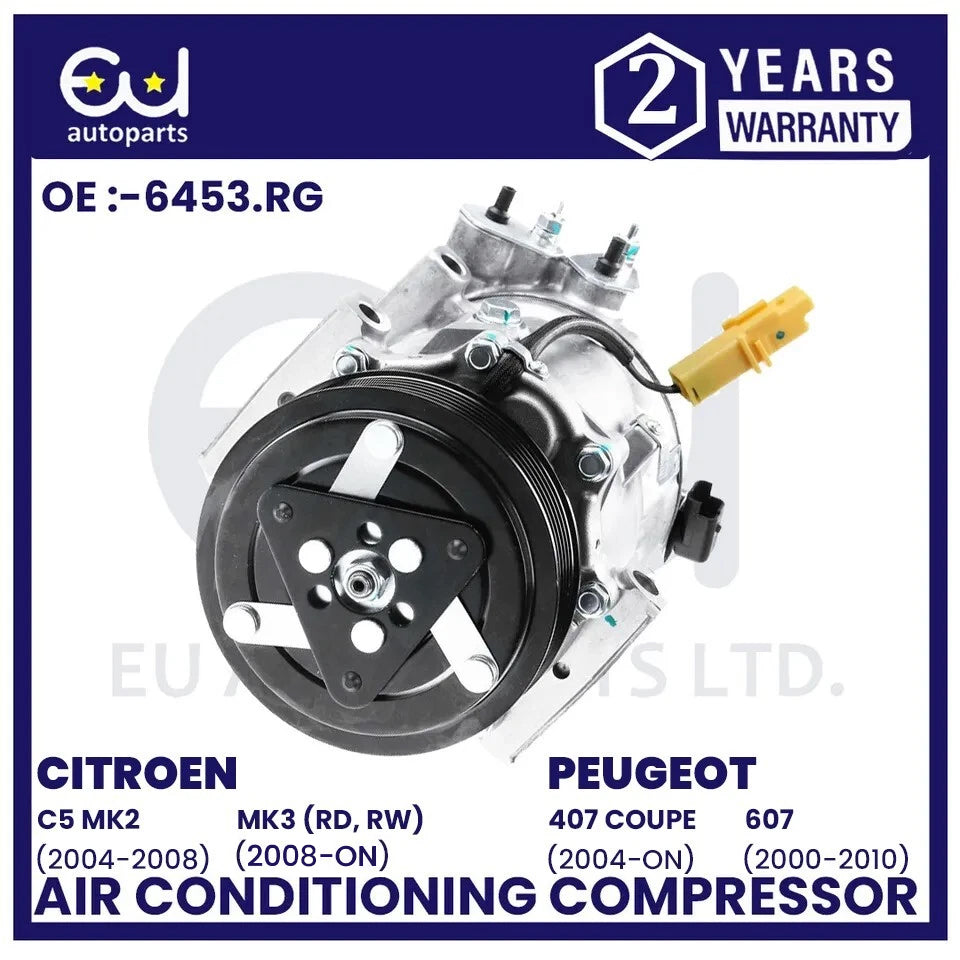 AIR CONDITIONING A/C COMPRESSOR FOR CITROEN C5 MK2 MK3 PEUGEOT 407 607 1.6 1.8