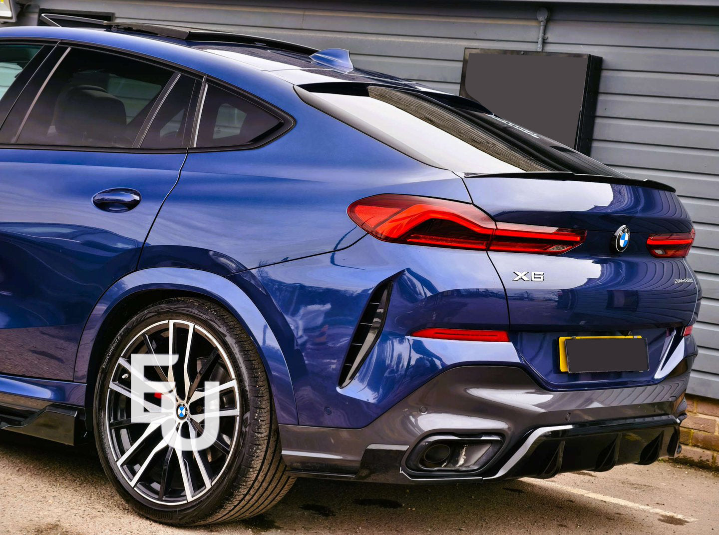 FOR BMW X6 G06 2019-2023 GLOSS BLACK REAR BUMPER DIFFUSER LIP SPLITTERS BODY KIT