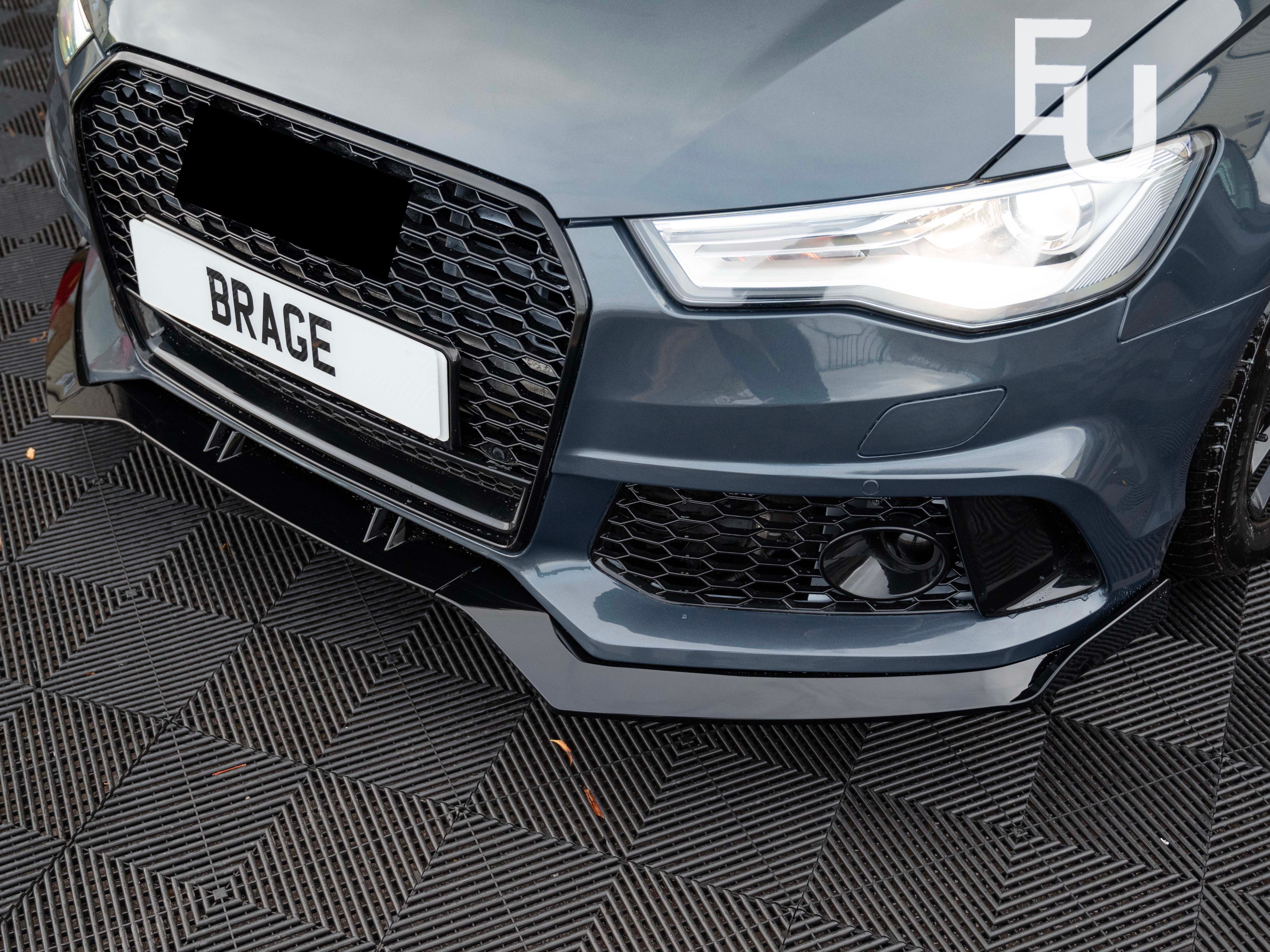 RS6 LOOK FRONT BUMPER CONVERSION BODYKIT W/SPLITTER FOR AUDI A6 S6 C7.5 15-18