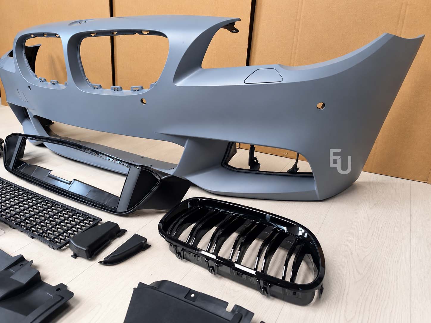 FRONT BUMPER FOR BMW 5 SERIES F10 F11 M-SPORT 2013-17 PRIMED PDC & WASHER HOLES
