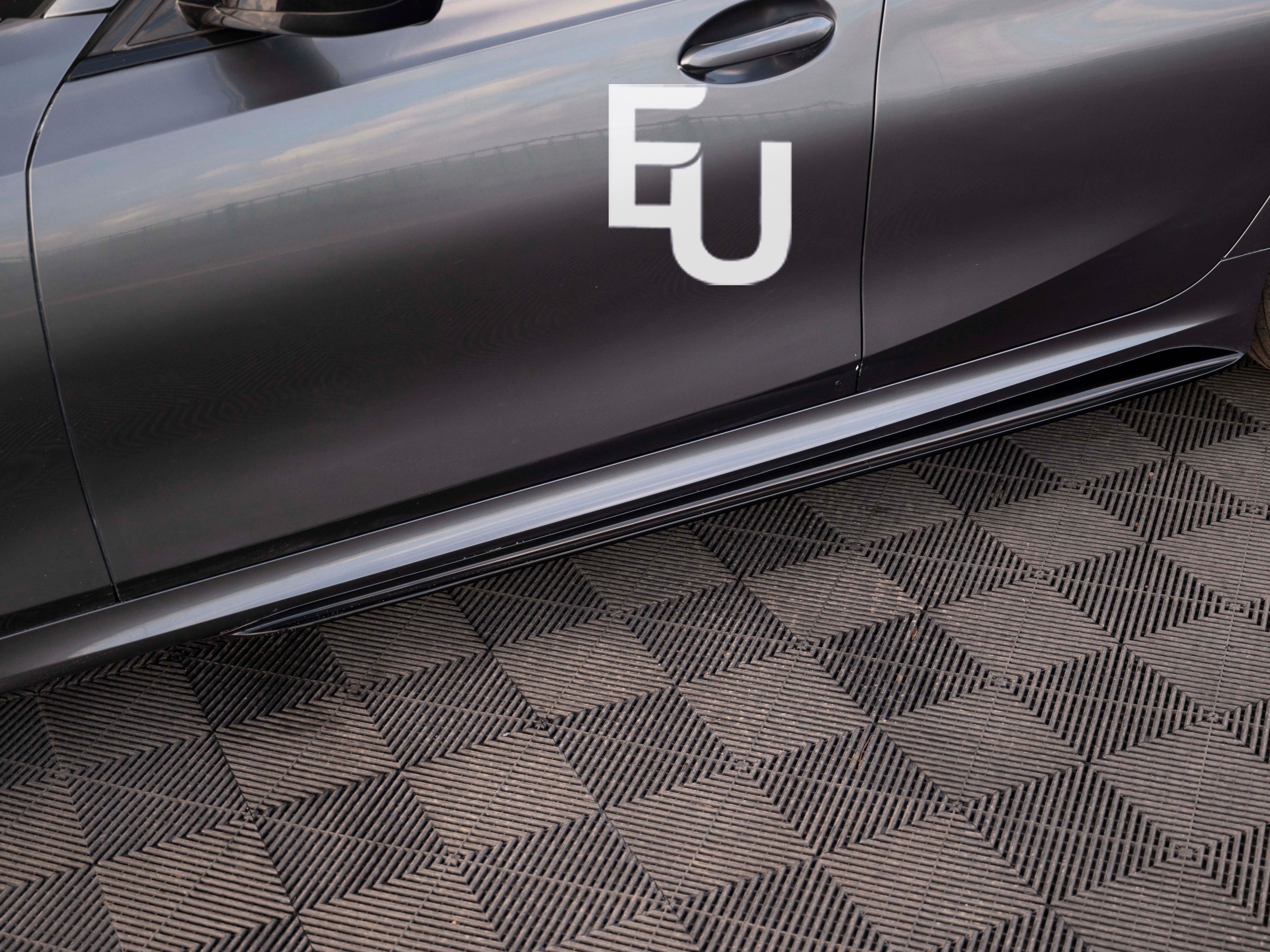 FOR BMW 3 SERIES G20 G21 SIDE SKIRT EXTENSION LIP BLADE MP STYLE GLOSS BLACK 18+