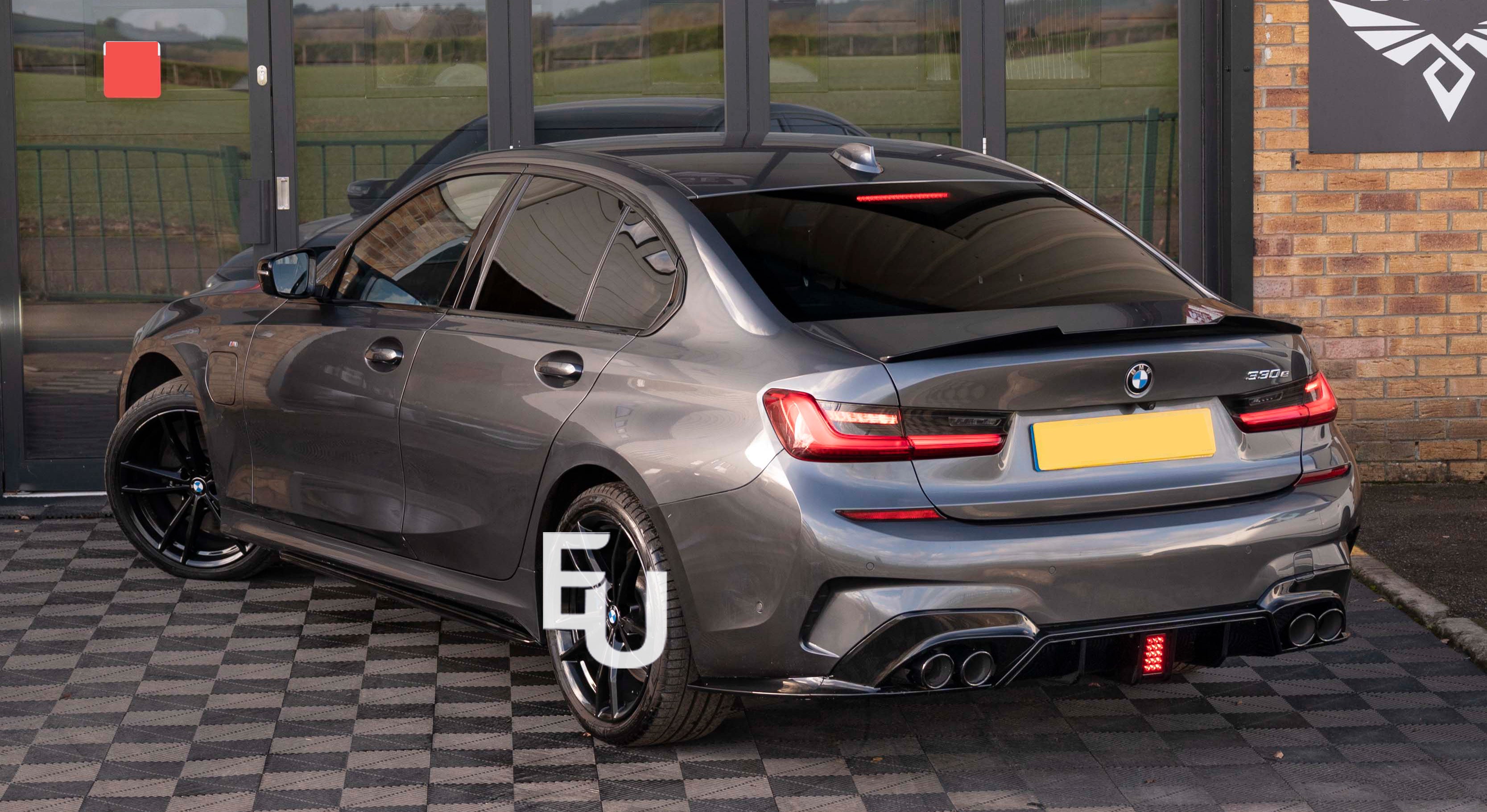 FOR BMW 3 SERIES G20 G21 SIDE SKIRT EXTENSION LIP BLADE MP STYLE GLOSS BLACK 18+