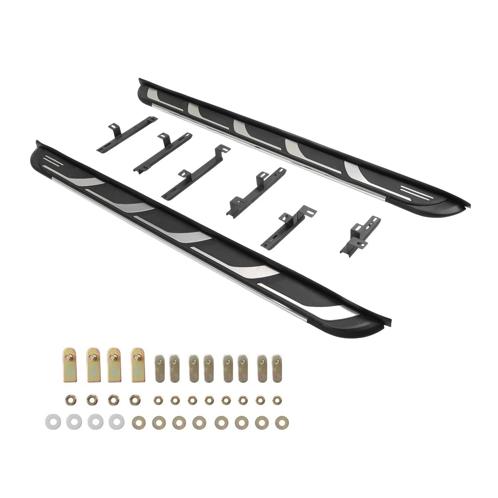 ALUMINIUM RUNNING BOARD SIDE STEPS FIXED FOOT RAIL FOR AUDI Q5 S LINE 80A 2018+