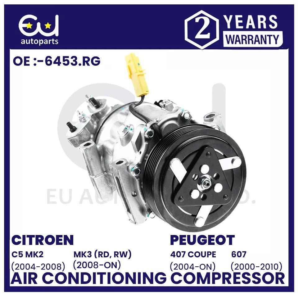 AIR CONDITIONING A/C COMPRESSOR FOR CITROEN C5 MK2 MK3 PEUGEOT 407 607 1.6 1.8