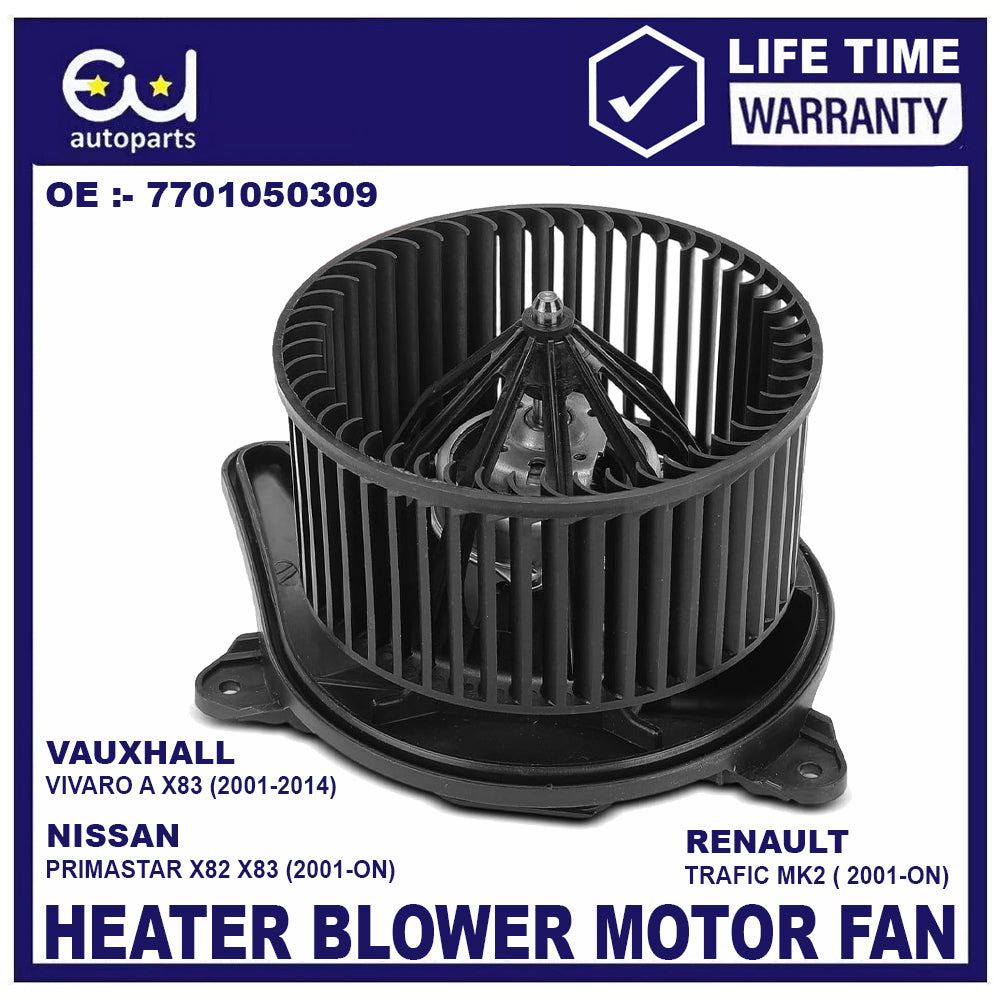 HEATER BLOWER MOTOR FAN FOR NISSAN PRIMASTAR X83 & RENAULT TRAFIC 7701050309