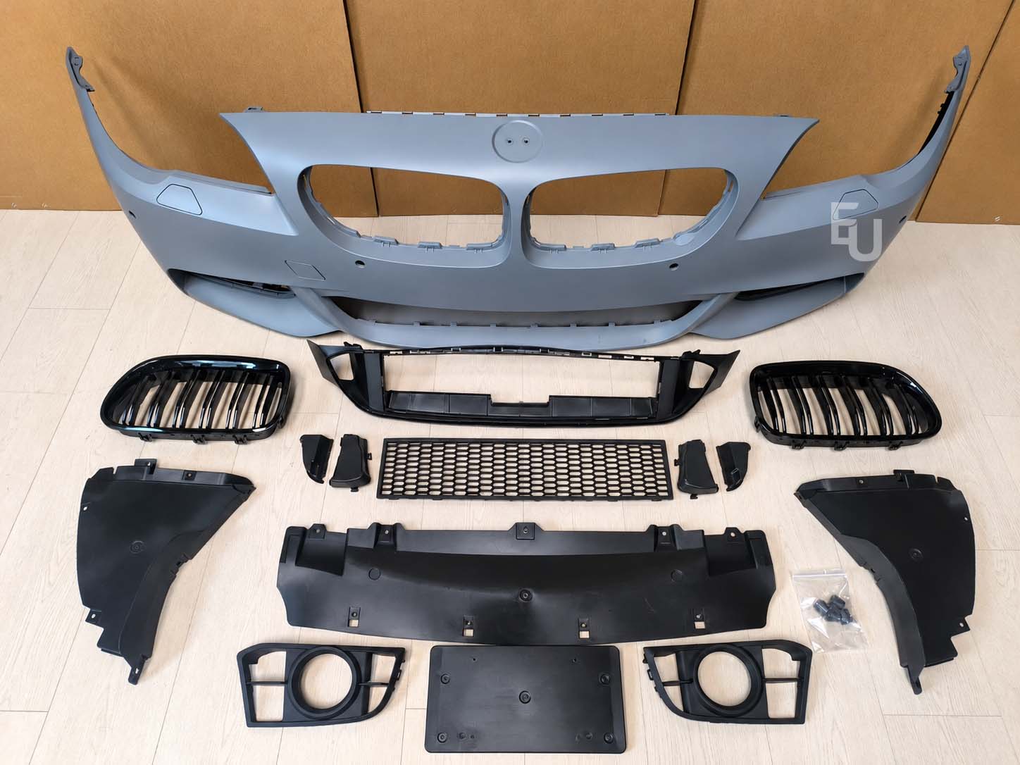 FRONT BUMPER FOR BMW 5 SERIES F10 F11 M-SPORT 2013-17 PRIMED PDC & WASHER HOLES