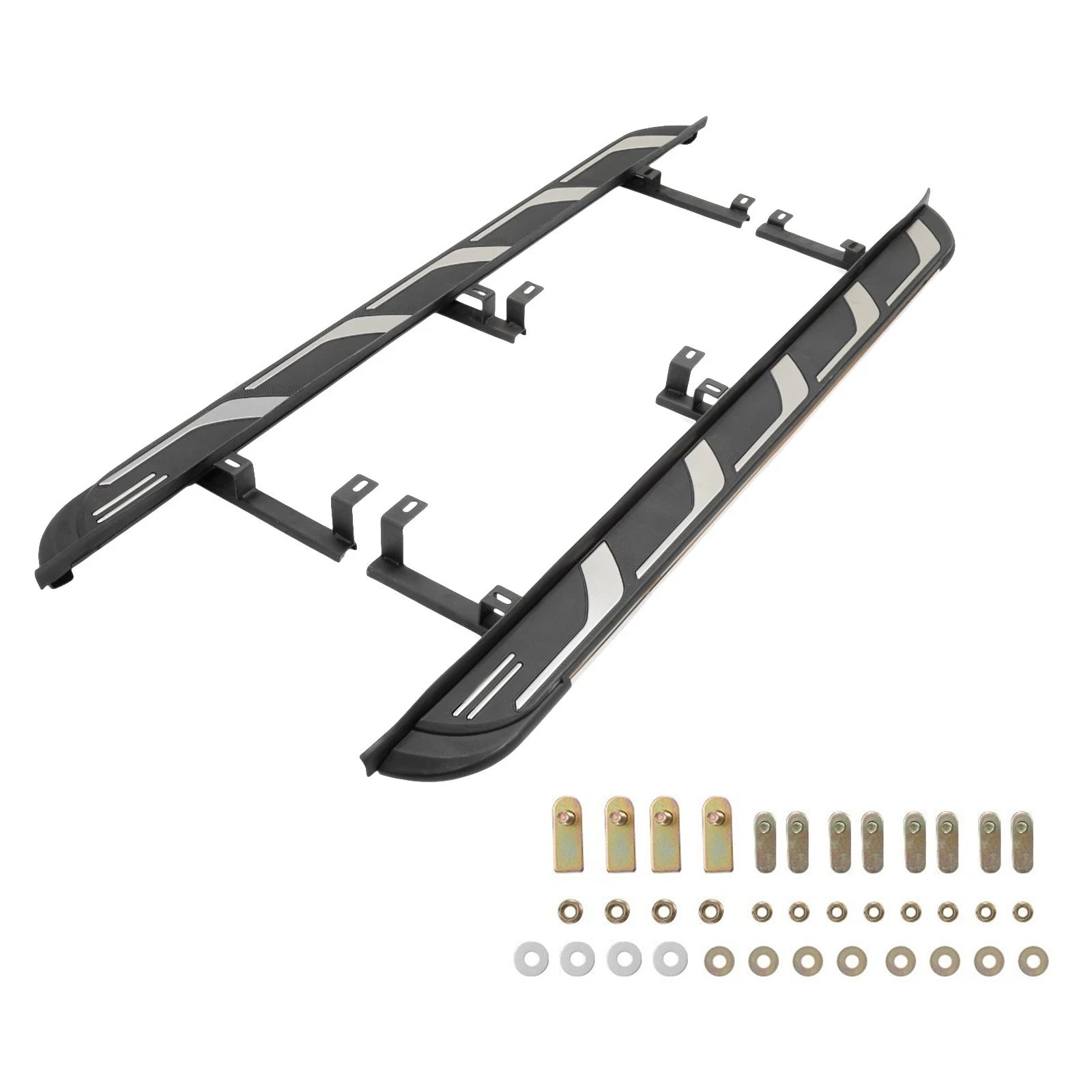 ALUMINIUM RUNNING BOARD SIDE STEPS FIXED FOOT RAIL FOR AUDI Q5 S LINE 80A 2018+