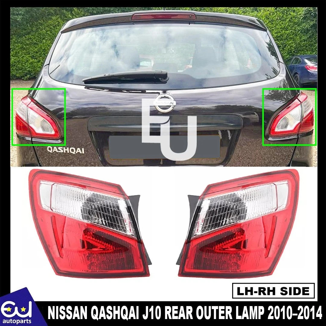 Pair Rear Outer Tail Light Brake Lamp For Nissan Qashqai 5&7 Seater J10 10-14