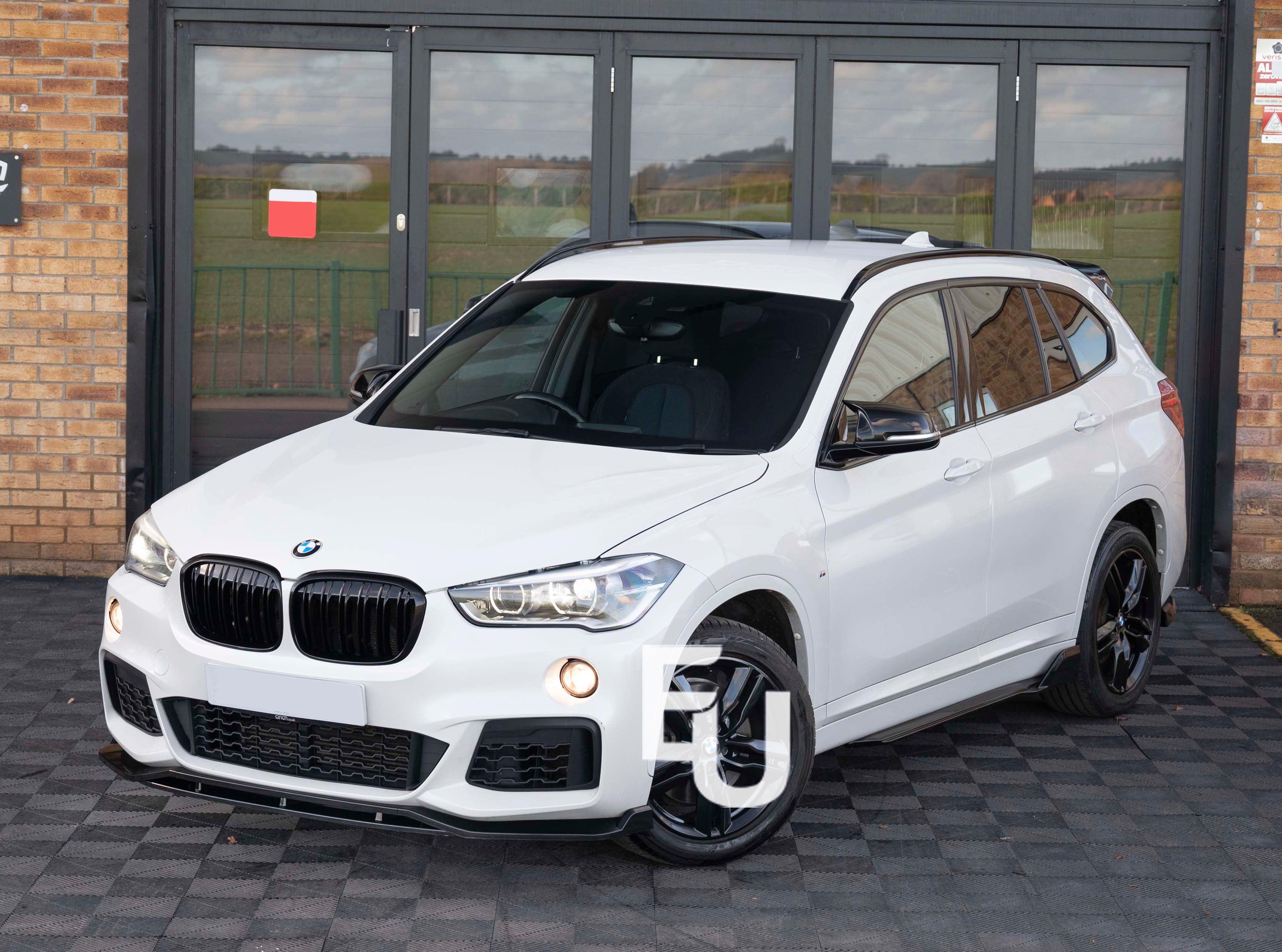 GLOSSY BLACK SIDE SKIRTS EXTENSION BLADES LIP SPOILER FOR BMW X1 F48 2016-2022
