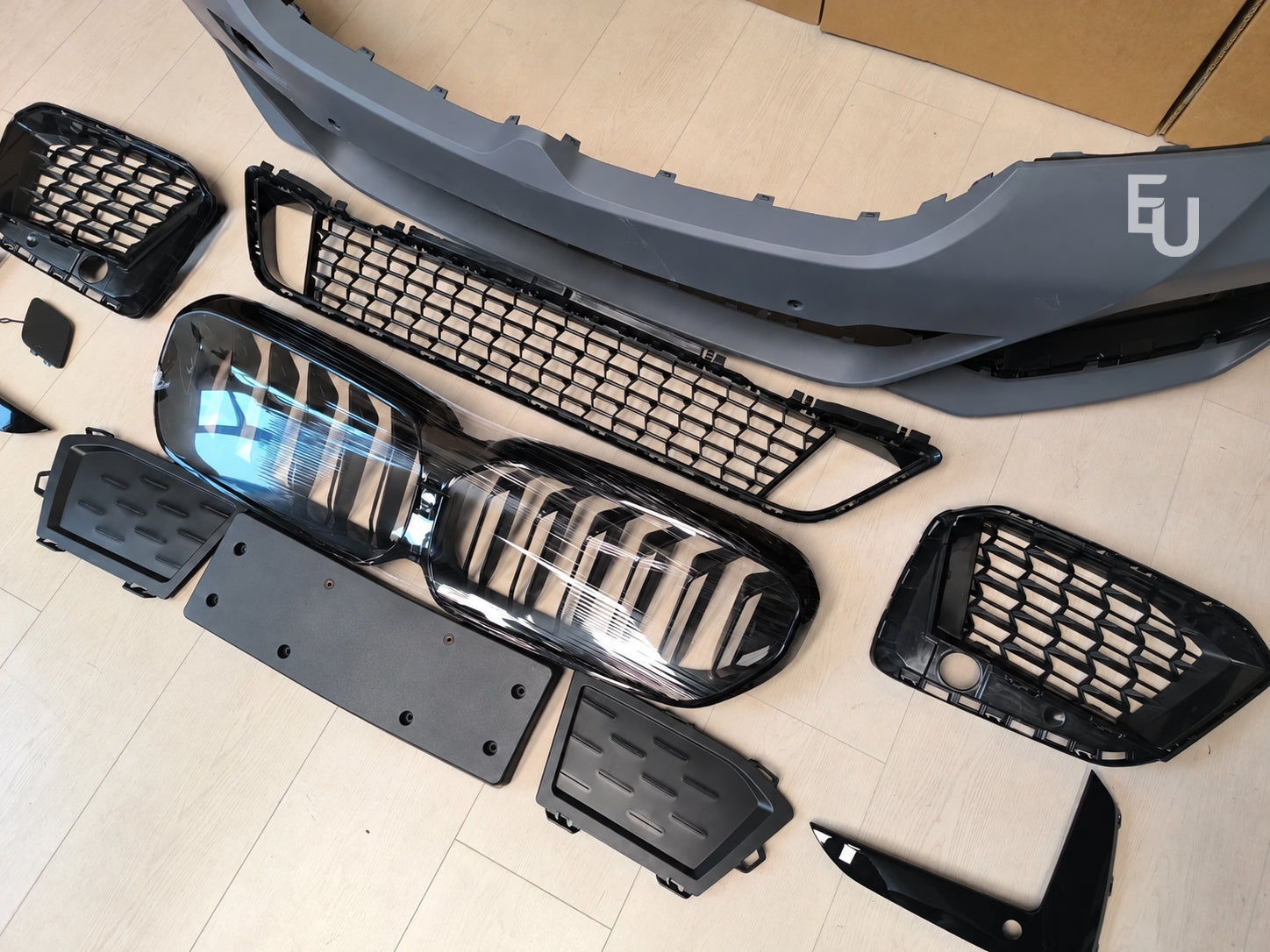 FOR BMW 5 SERIES G30 G31 M SPORT STYLE FRONT BUMPER COMPLETE GRILLS TRIMS 20-23
