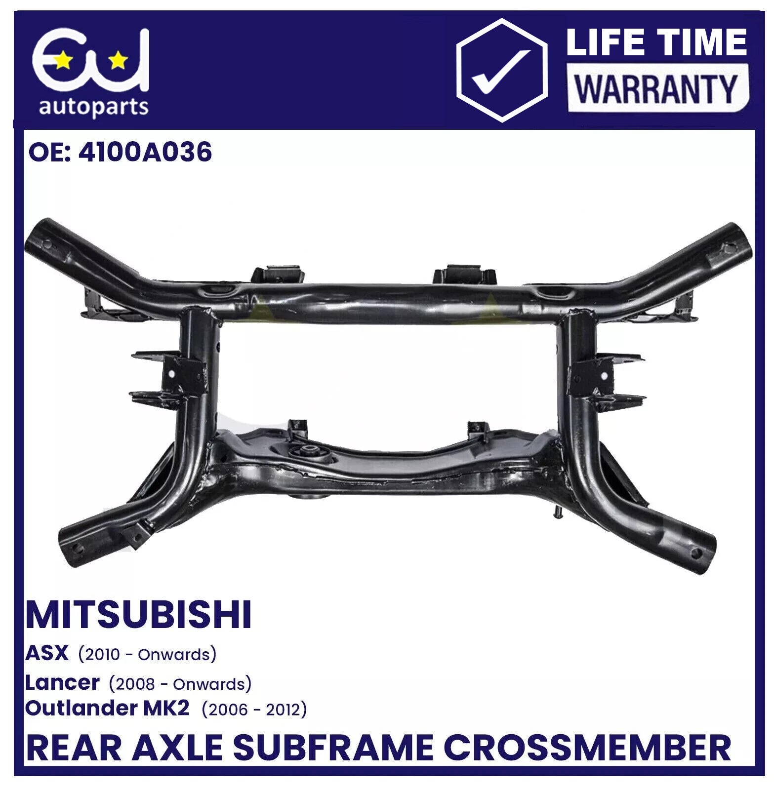 REAR AXLE SUBFRAME CROSSMEMBER FOR MITSUBISHI OUTLANDER MK2 LANCER MK8 ASX 4WD
