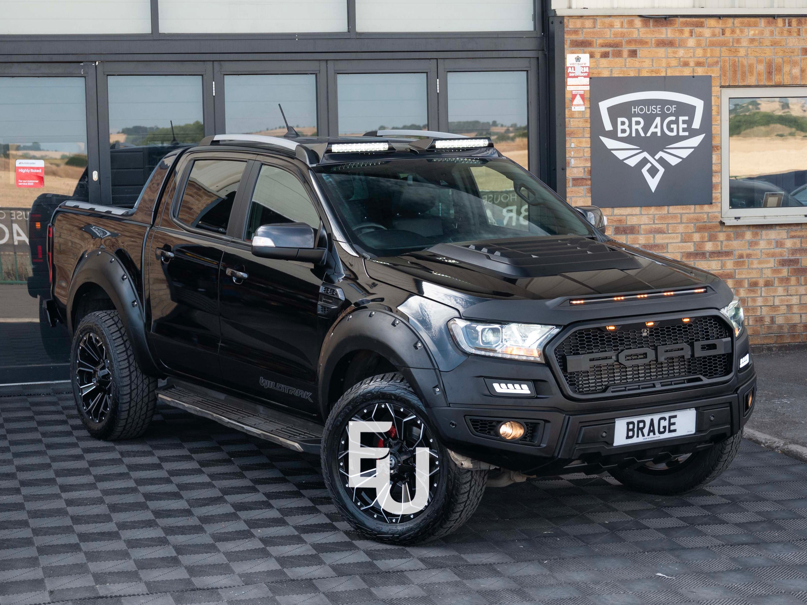 FRONT BUMPER BONNET GUARD PROTECTOR WITH LIGHTS FOR FORD RANGER T7 T8 2015-2022