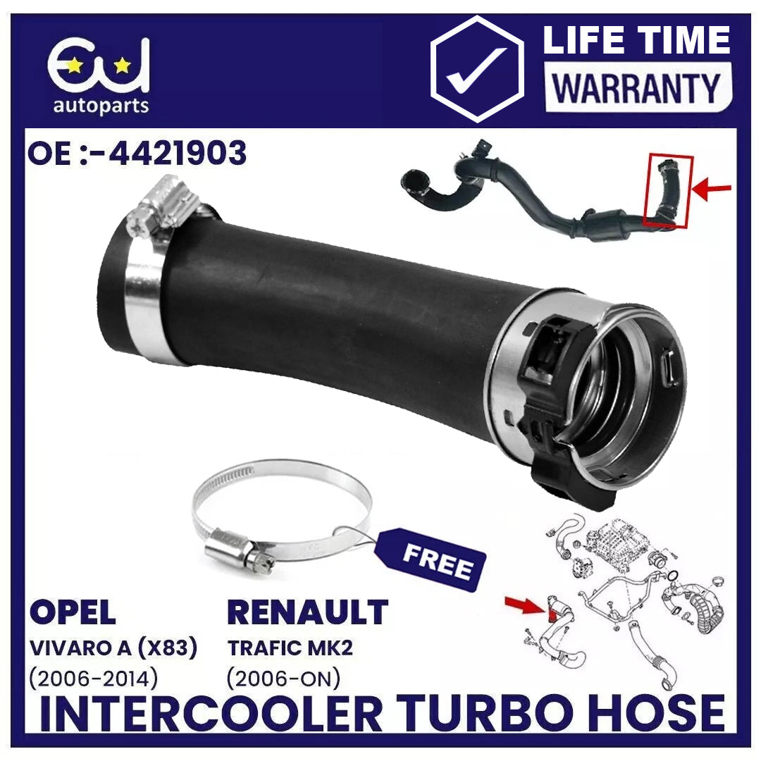 INTERCOOLER TURBO HOSE PIPE FOR VAUXHALL VIVARO 2.0 CDTI 4421903, 93857913