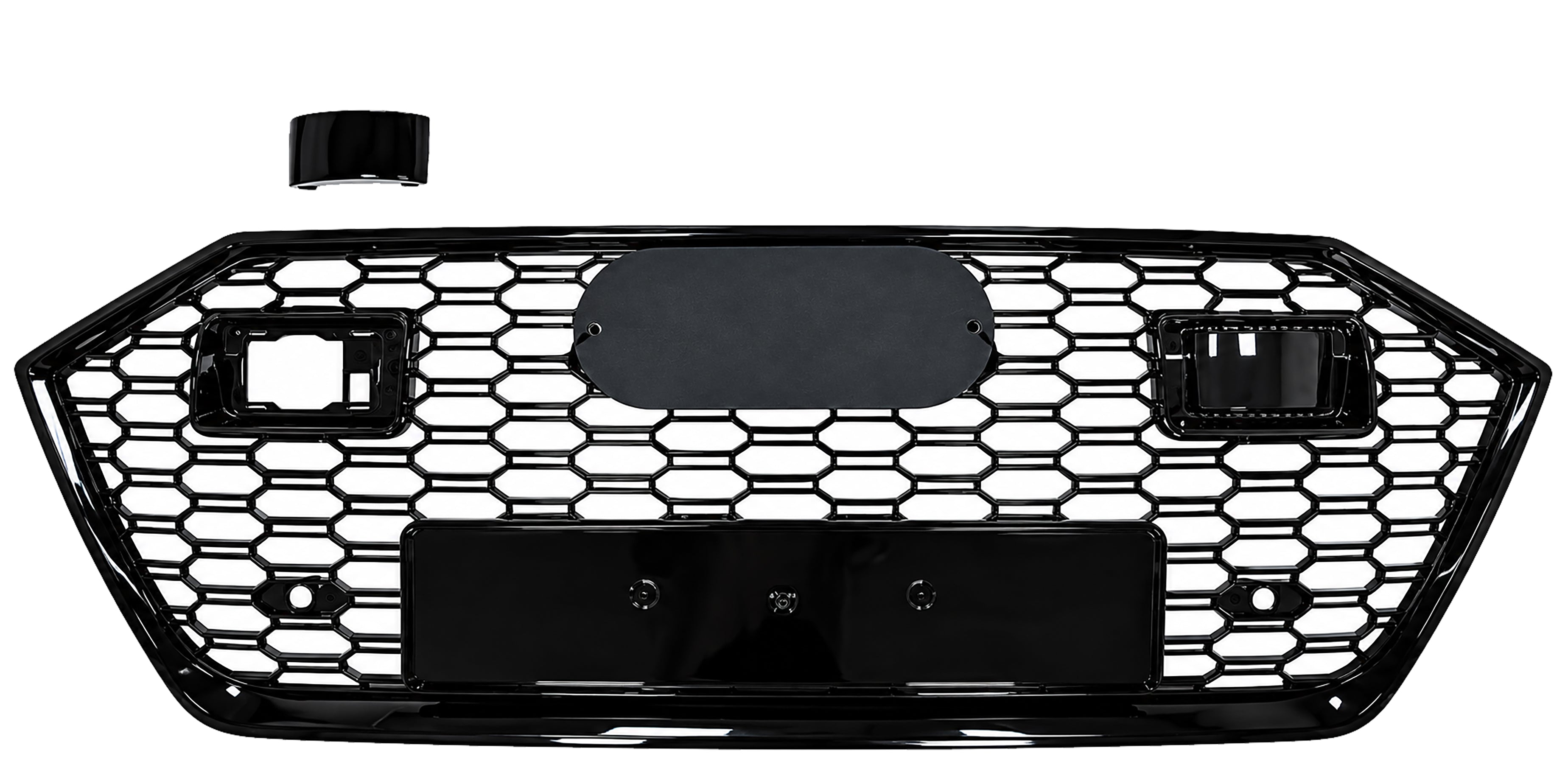 FRONT BUMPER HONEYCOMB GRILLE GRILL FOR AUDI A7 S7 2018-2025 W/ACC BLACK