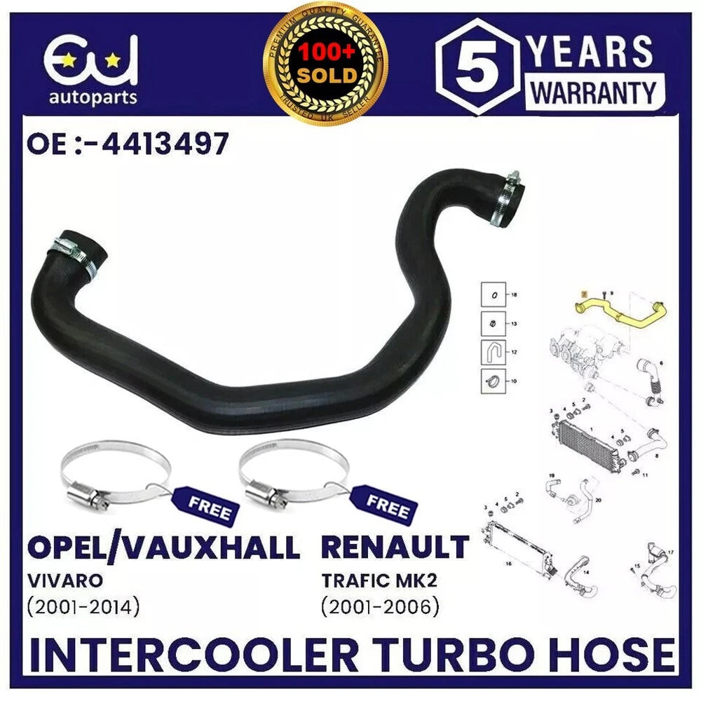 INTERCOOLER TURBO HOSE PIPE FOR RENAULT TRAFIC VIVARO PRIMASTAR 1.9 DCI 4413497