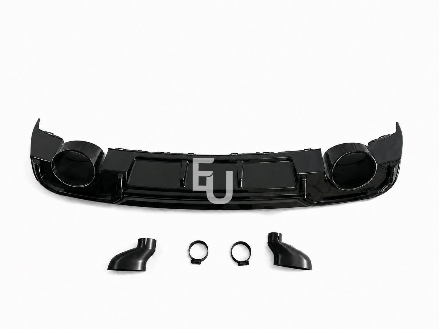 FOR AUDI A3 8V SEDAN STANDARD RS3 LOOK REAR DIFFUSER WITH TAILPIPE BLACK 16-20
