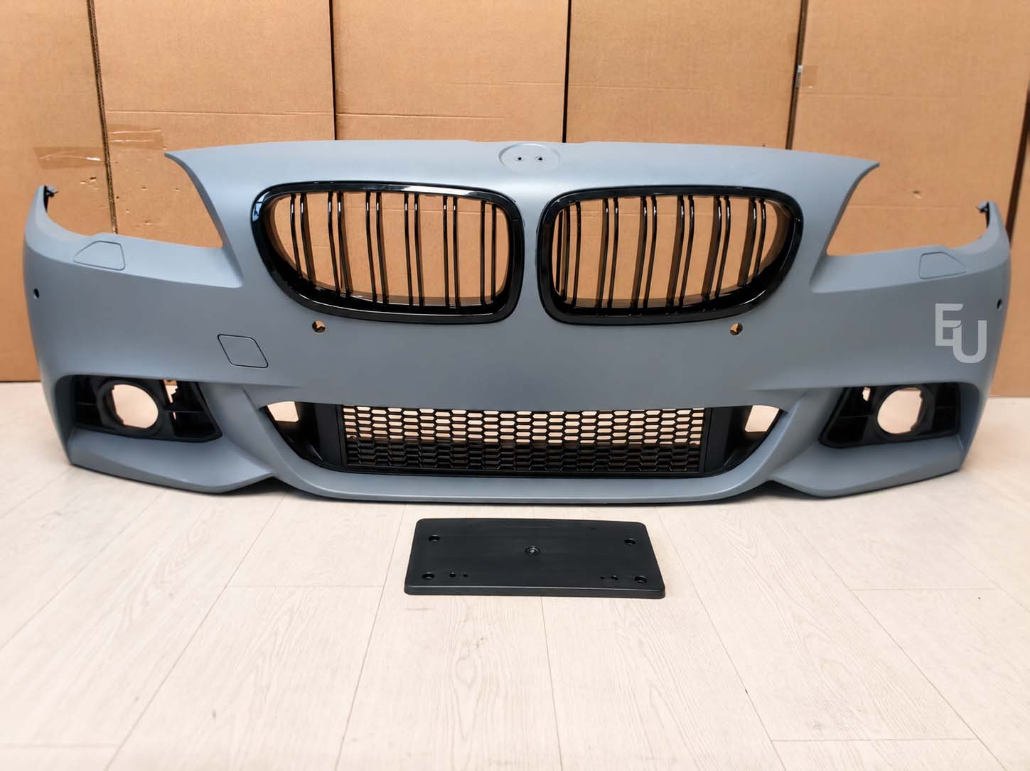 FRONT BUMPER FOR BMW 5 SERIES F10 F11 M-SPORT 2013-17 PRIMED PDC & WASHER HOLES