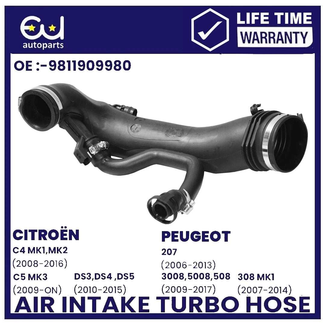 Air Intake Hose for Citroen C4 C5 III (RD_) Peugeot 207 308 1.6 16V RCZ 8-15 R