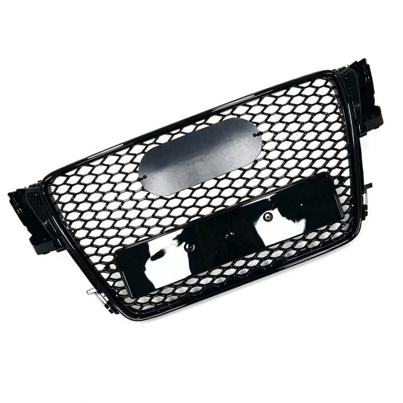 FOR AUDI A5 S5 8T RS STYLE GLOSS BLACK HONEYCOMB FRONT BUMPER GRILLE GRILL 07-11
