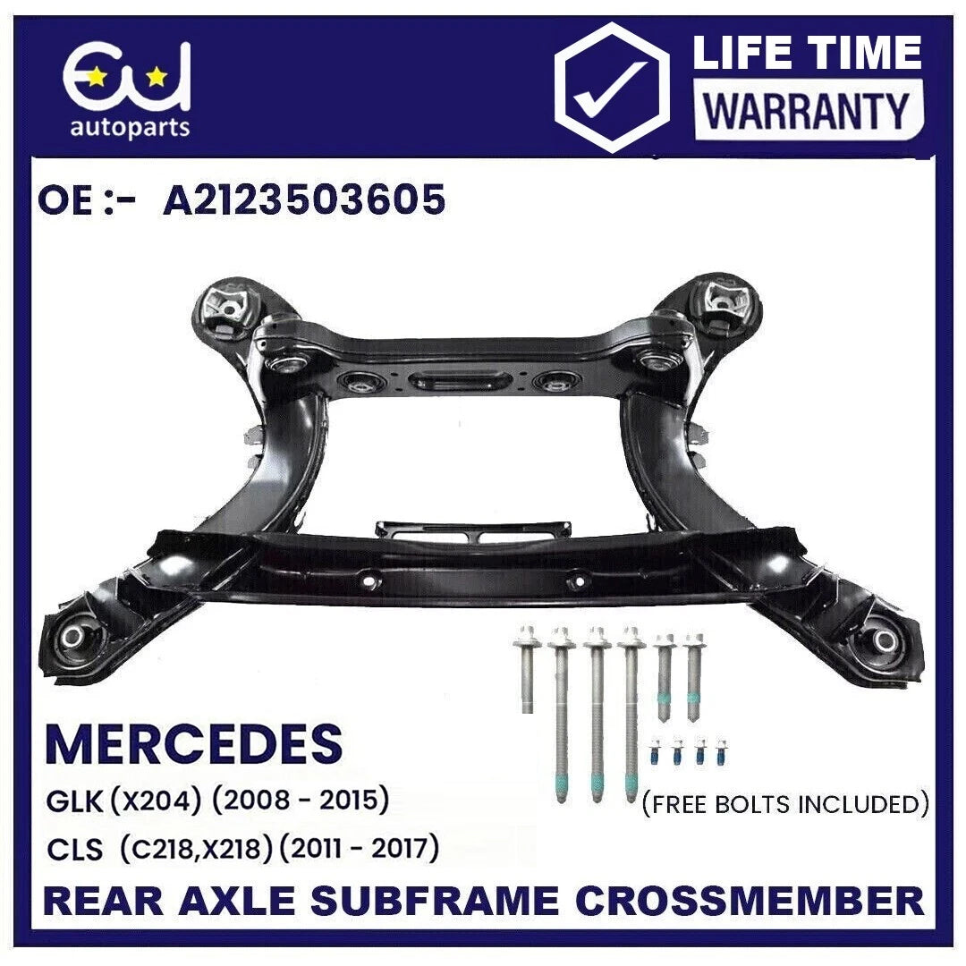 REAR AXLE SUBFRAME CROSSMEMBER FOR MERCEDES E-CLASS C207 S212 W212 2009-16 BOLTS