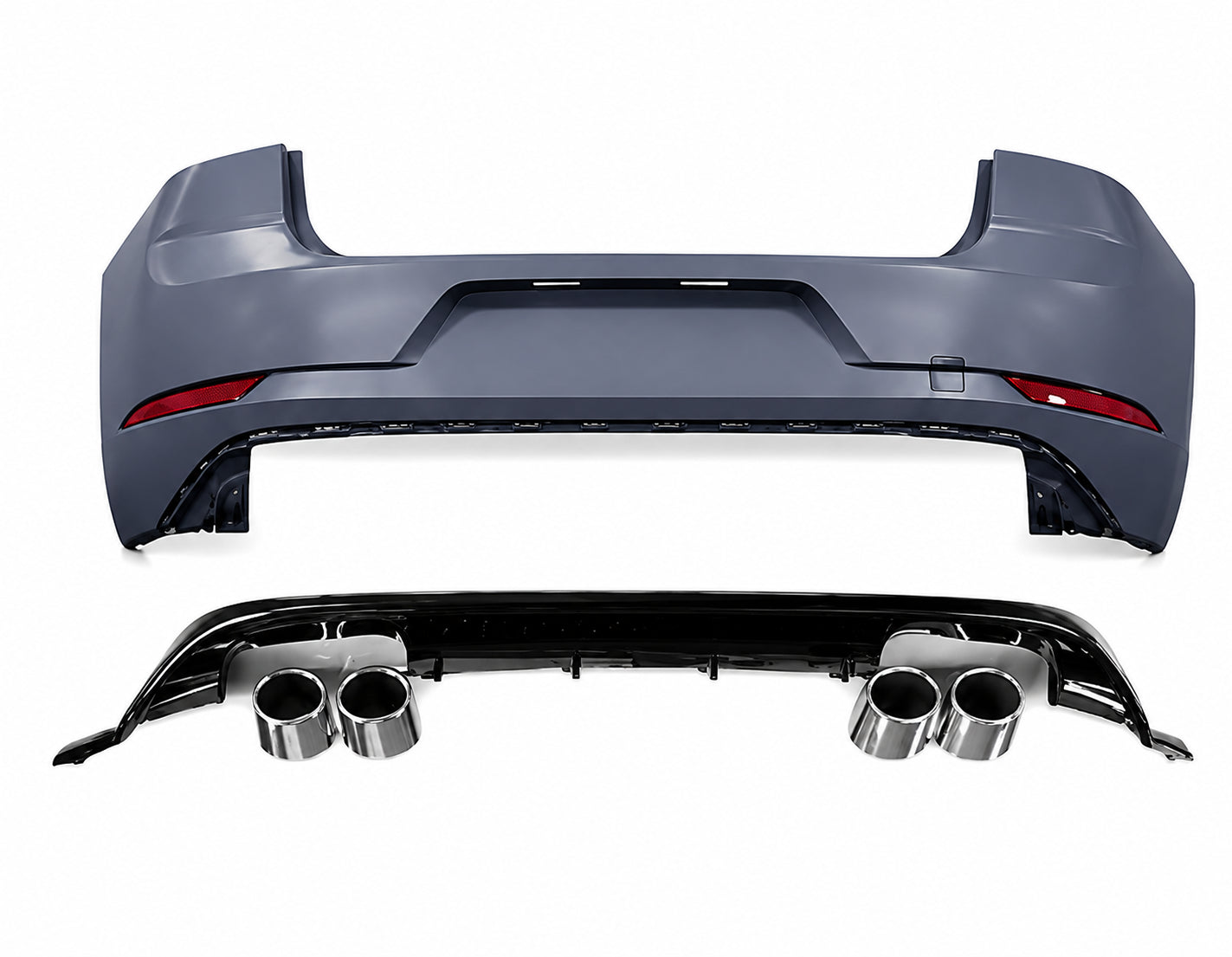 REAR BUMPER DIFFUSER BODY KIT MK7.5 GOLF R LOOK FOR VW GOLF MK7 2013-2016