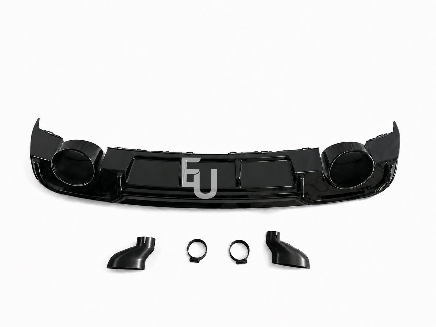 FOR AUDI A3 8V HATCHBACK STANDARD RS3 LOOK REAR DIFFUSER W/TAILPIPE BLACK 16-20