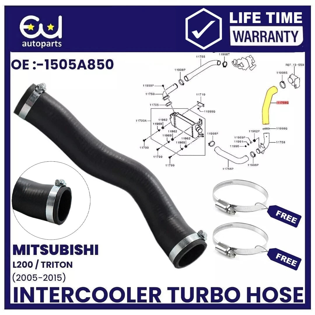 TURBO INTERCOOLER HOSE PIPE FOR MITSUBISHI L200 2.5 TD 1505A088-1505A850