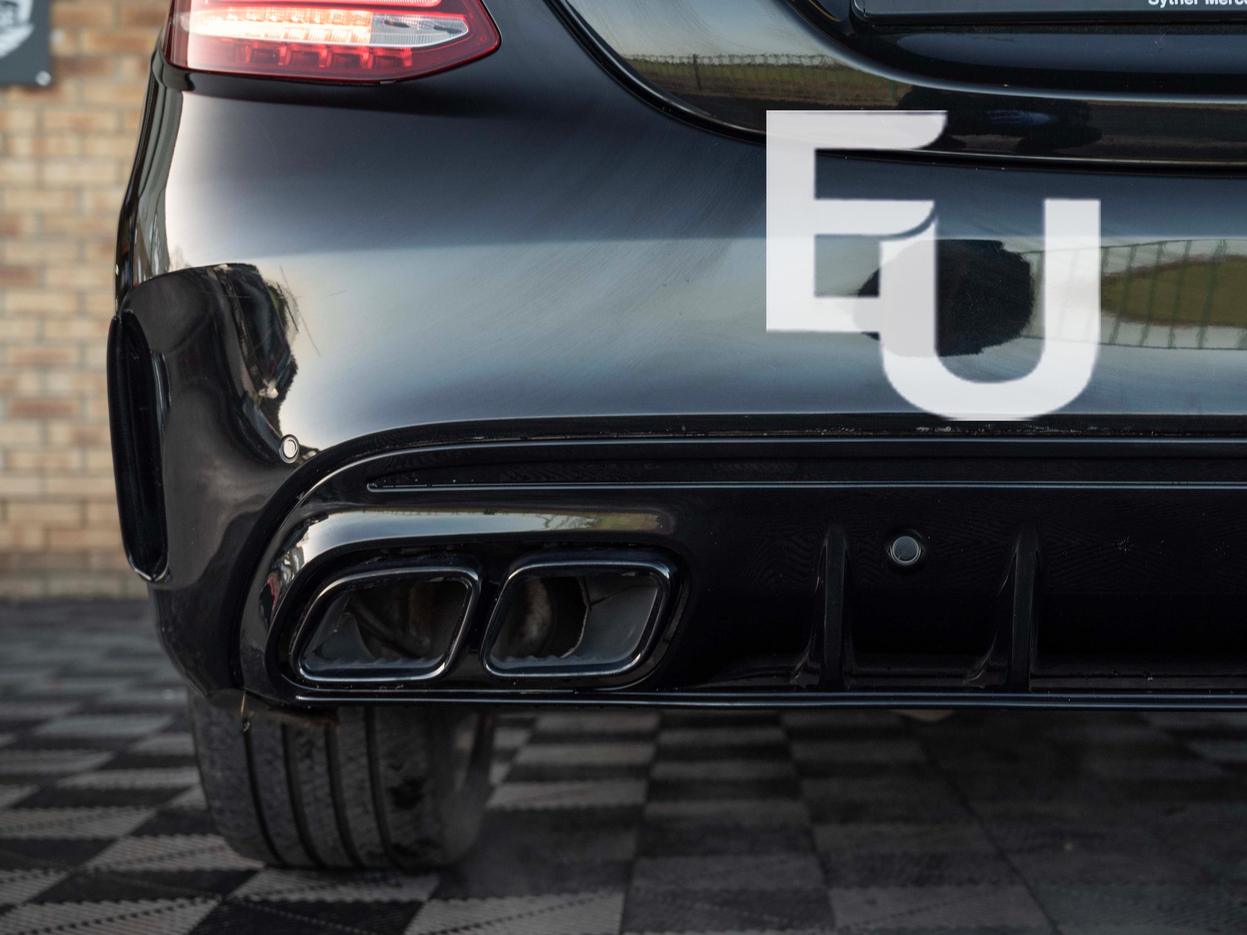 REAR BUMPER DIFFUSER FOR MERCEDES BENZ C CLASS W205 AMG C63 TAIL PIPES AMG SEDAN