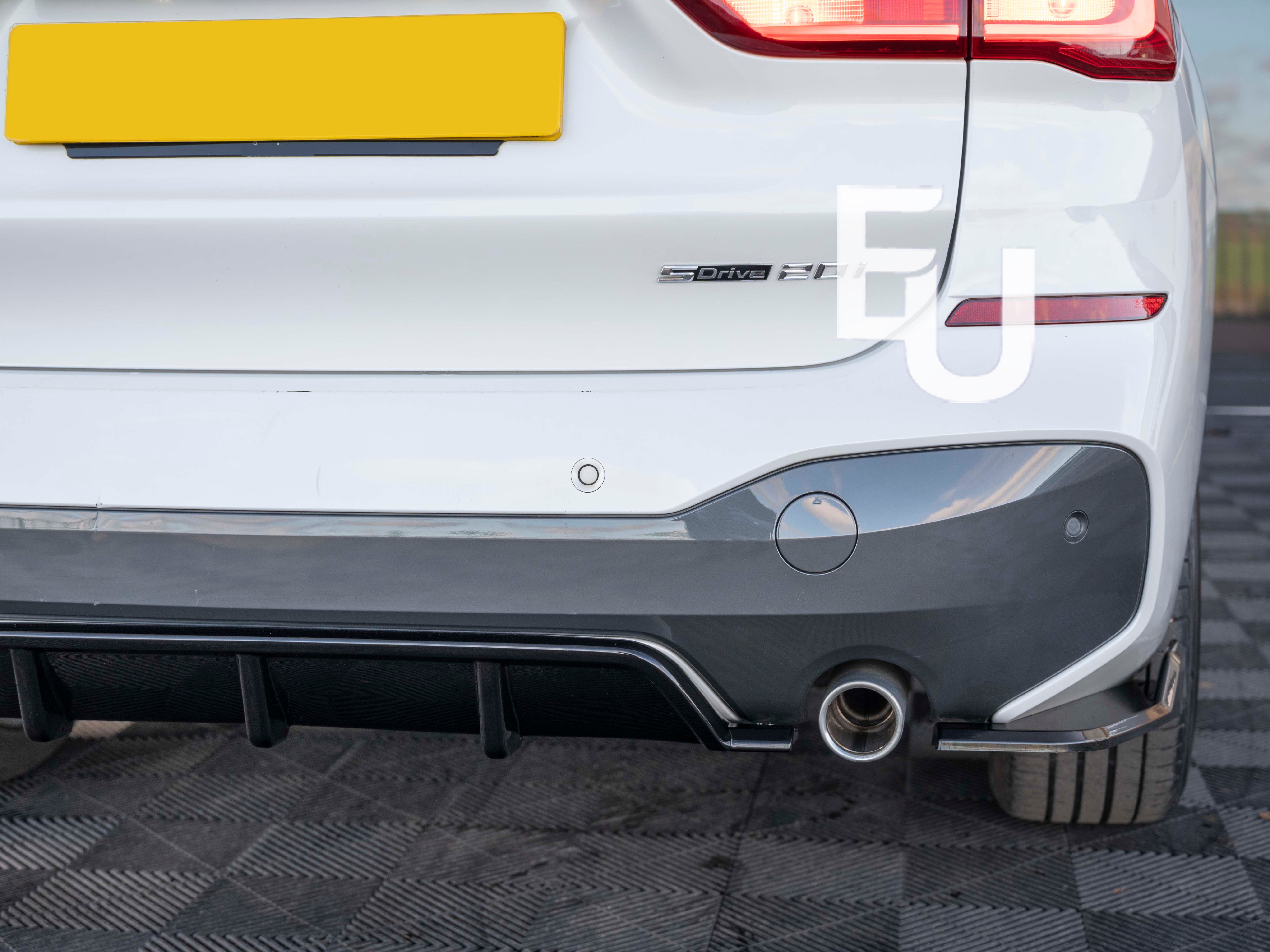 REAR BUMPER DIFFUSER SPOILER LIP FOR BMW X1 F48 2016-2022 M SPORT GLOSS BLACK