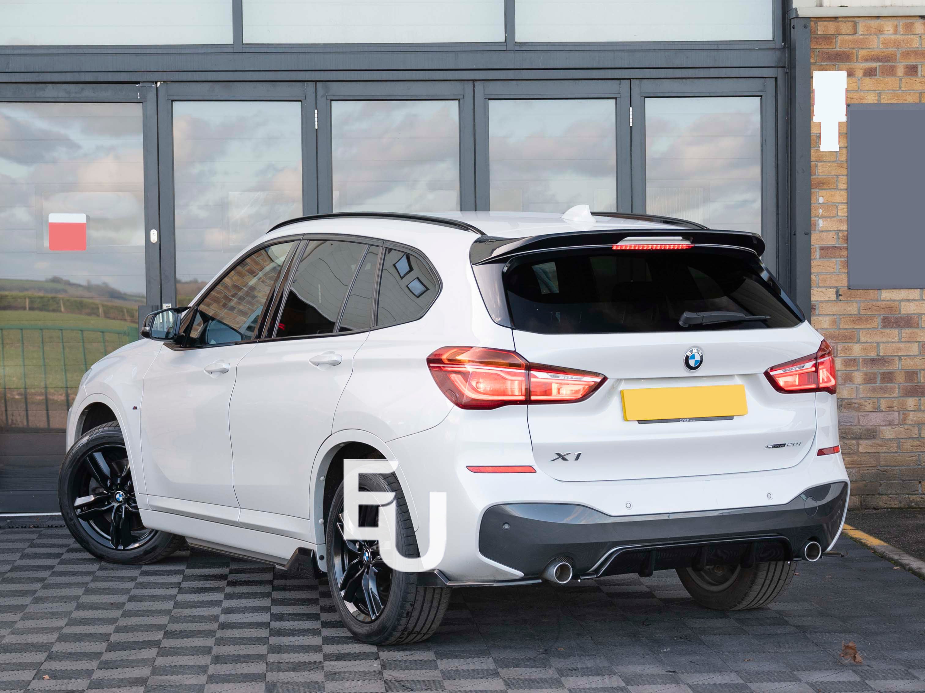 GLOSSY BLACK SIDE SKIRTS EXTENSION BLADES LIP SPOILER FOR BMW X1 F48 2016-2022