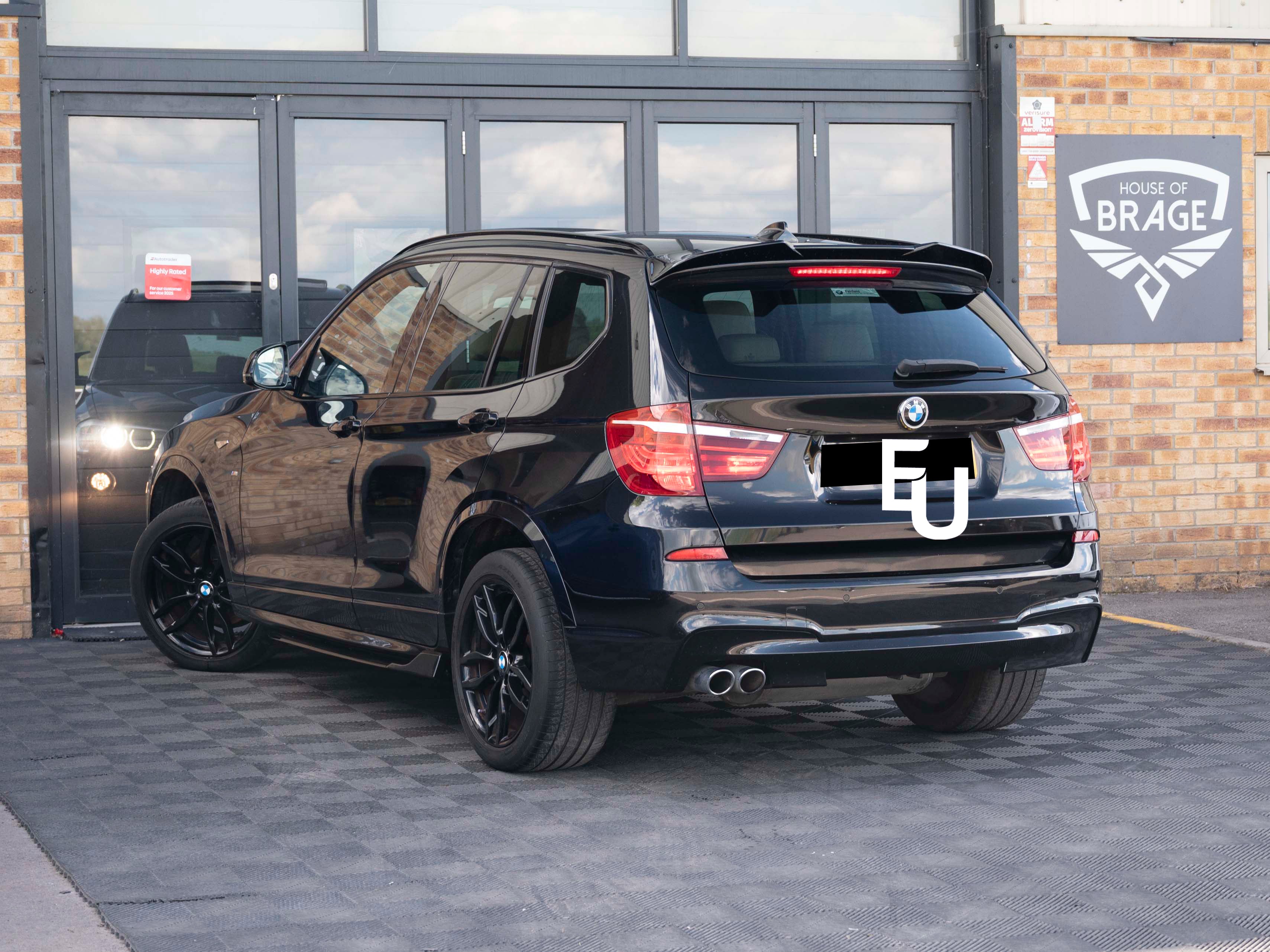 FOR BMW X3 F25 REAR SPOILER LIP ROOF WING GLOSS BLACK 2011-2017
