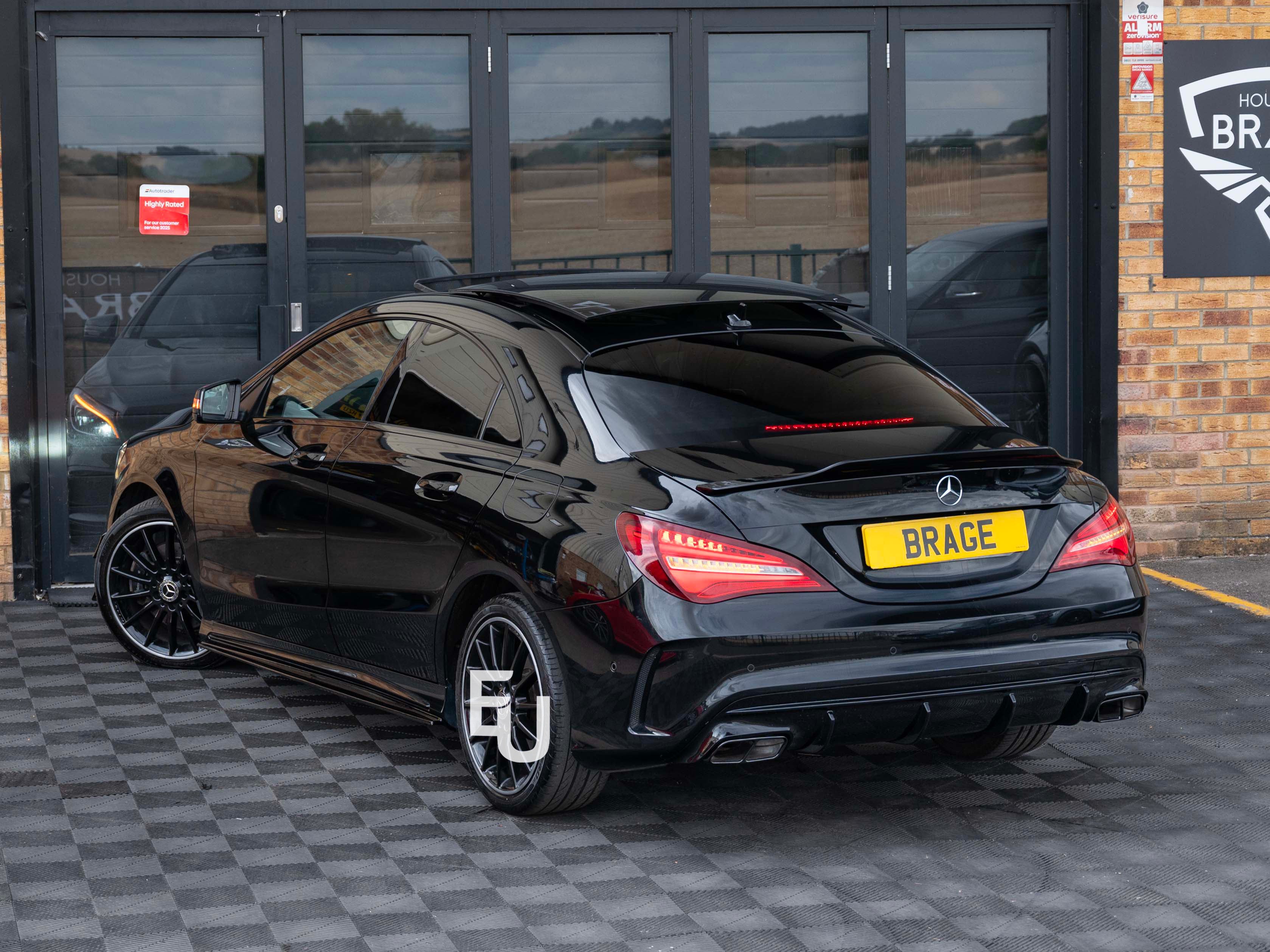 FOR MERCEDES CLA W117 C117 GLOSS BLACK REAR DUCKTAIL PSM HIGH KICK BOOT SPOILER