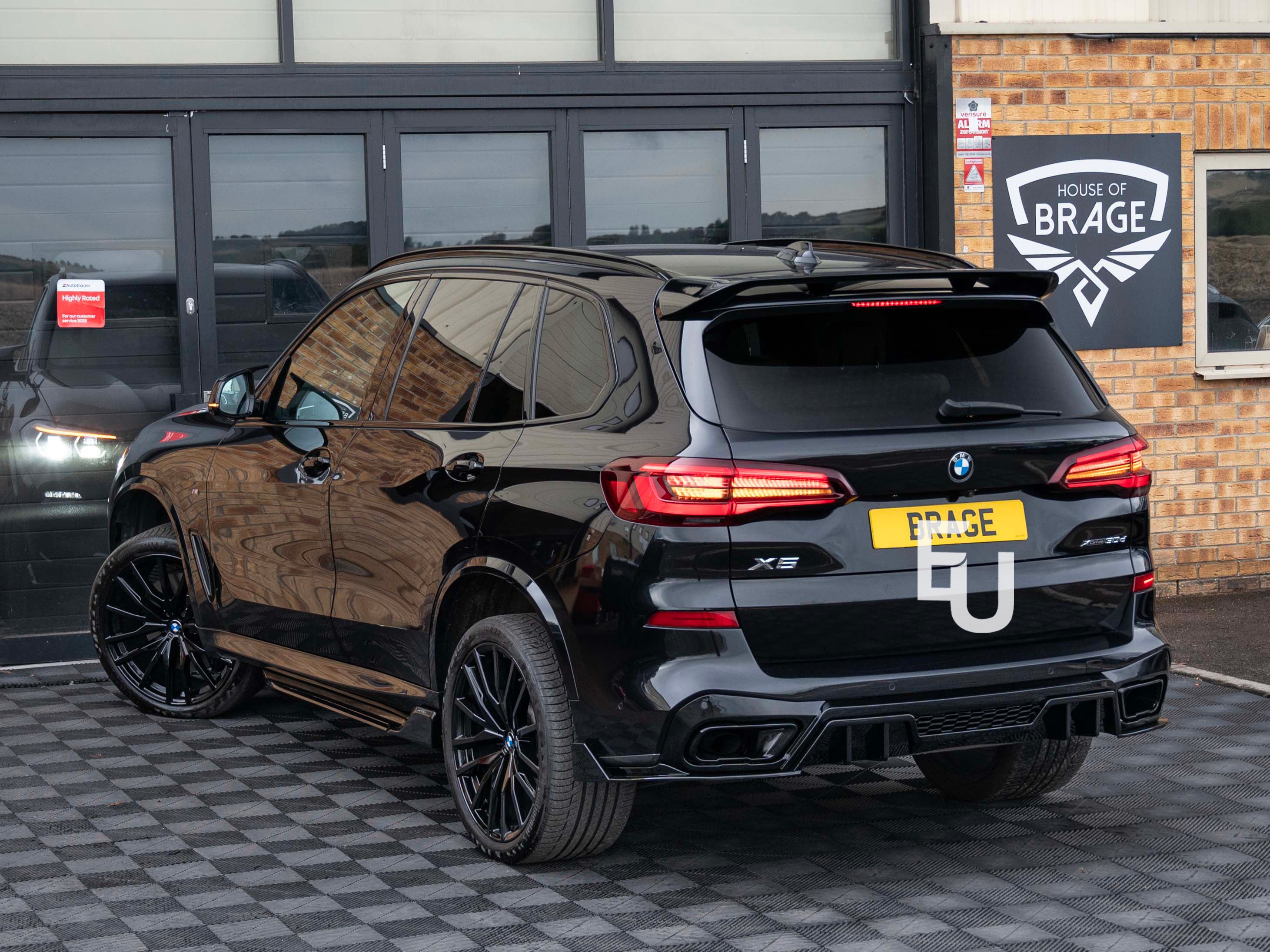 FOR BMW X5 G05 M SPORT GLOSS BLACK COMPETITIVE STYLE REAR BUMPER DIFFUSER