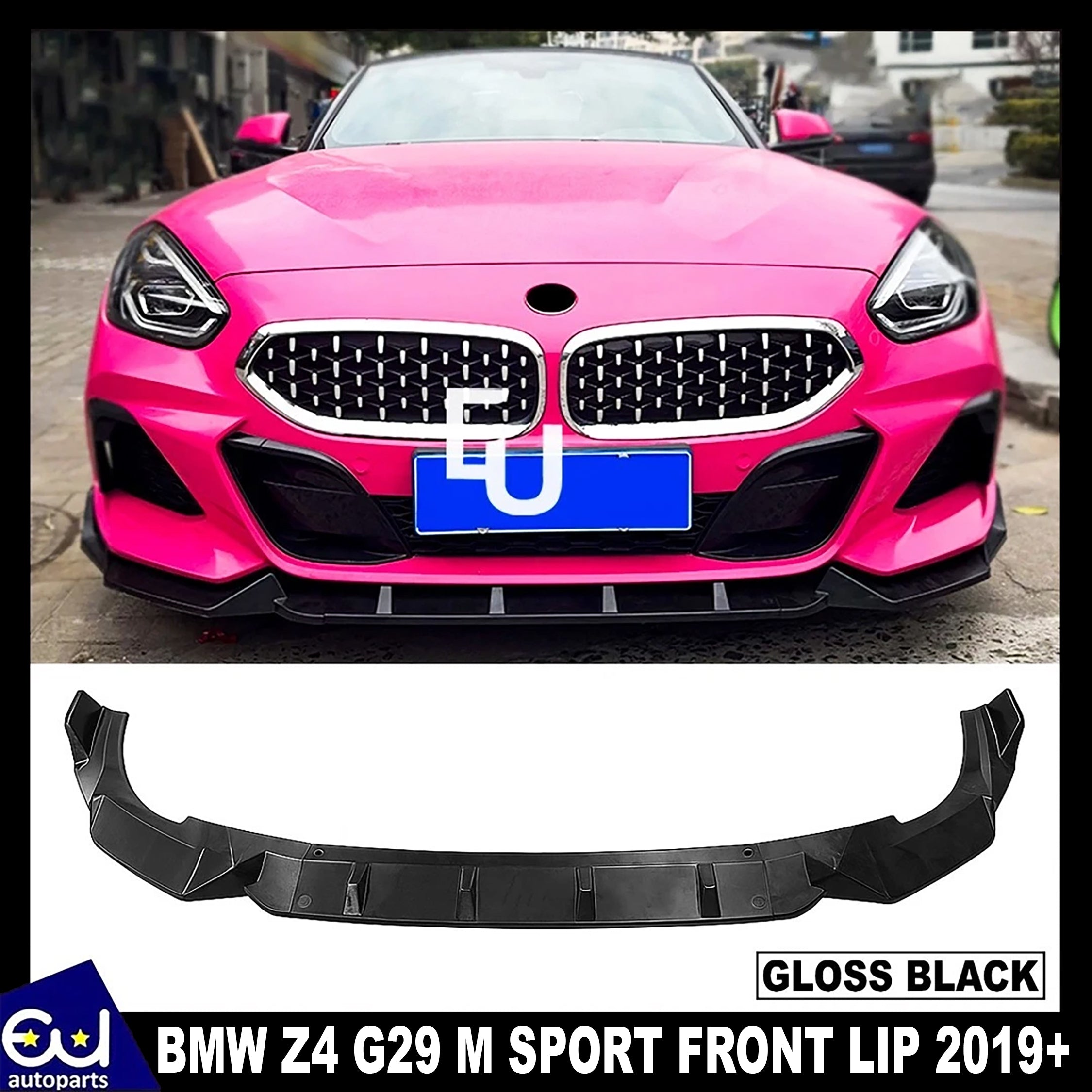 FOR BMW Z4 G29 M SPORT FRONT LIP SPLITTER LOWER BUMPER SPOILER GLOSS BLACK 2023+
