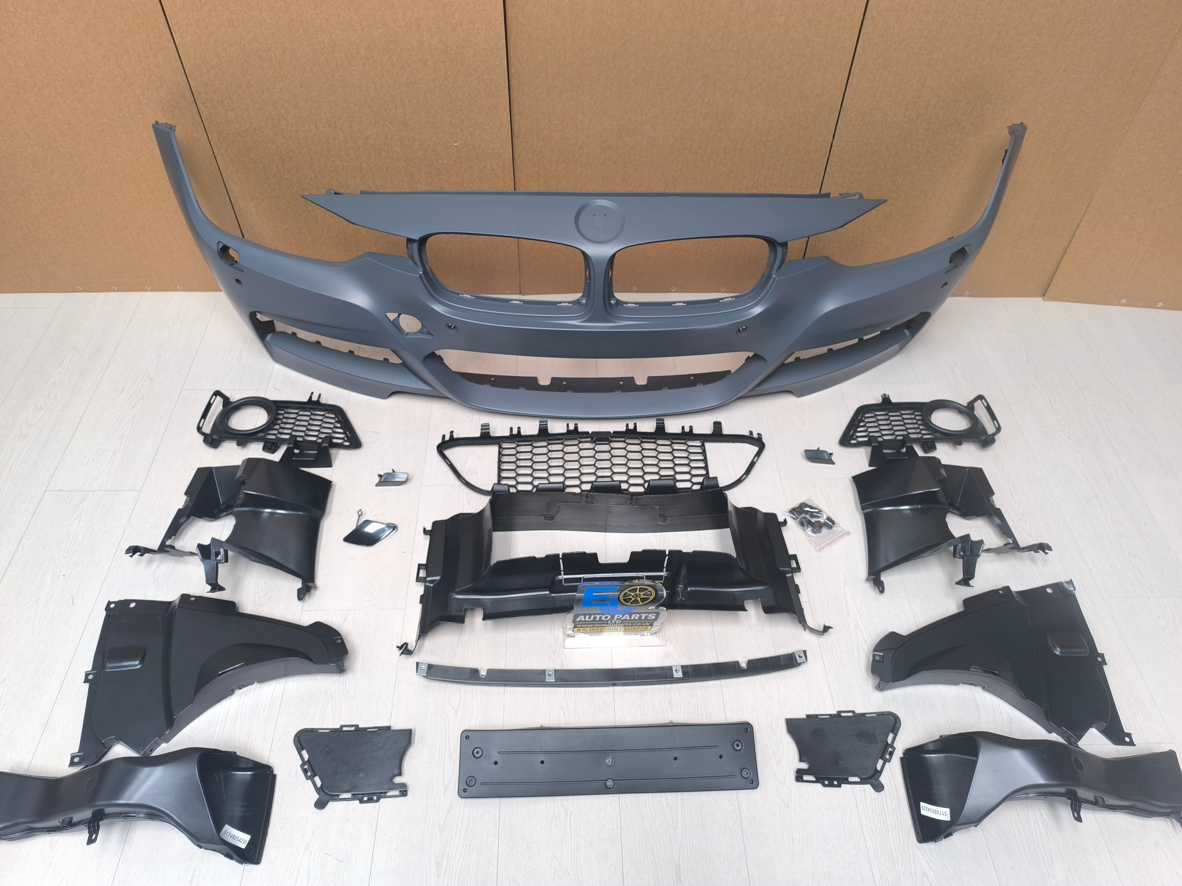 FOR BMW 3 SERIES F30 F31 M SPORT LOOK FRONT BUMPER BODYKIT W/PDC GRILL 2015-2019