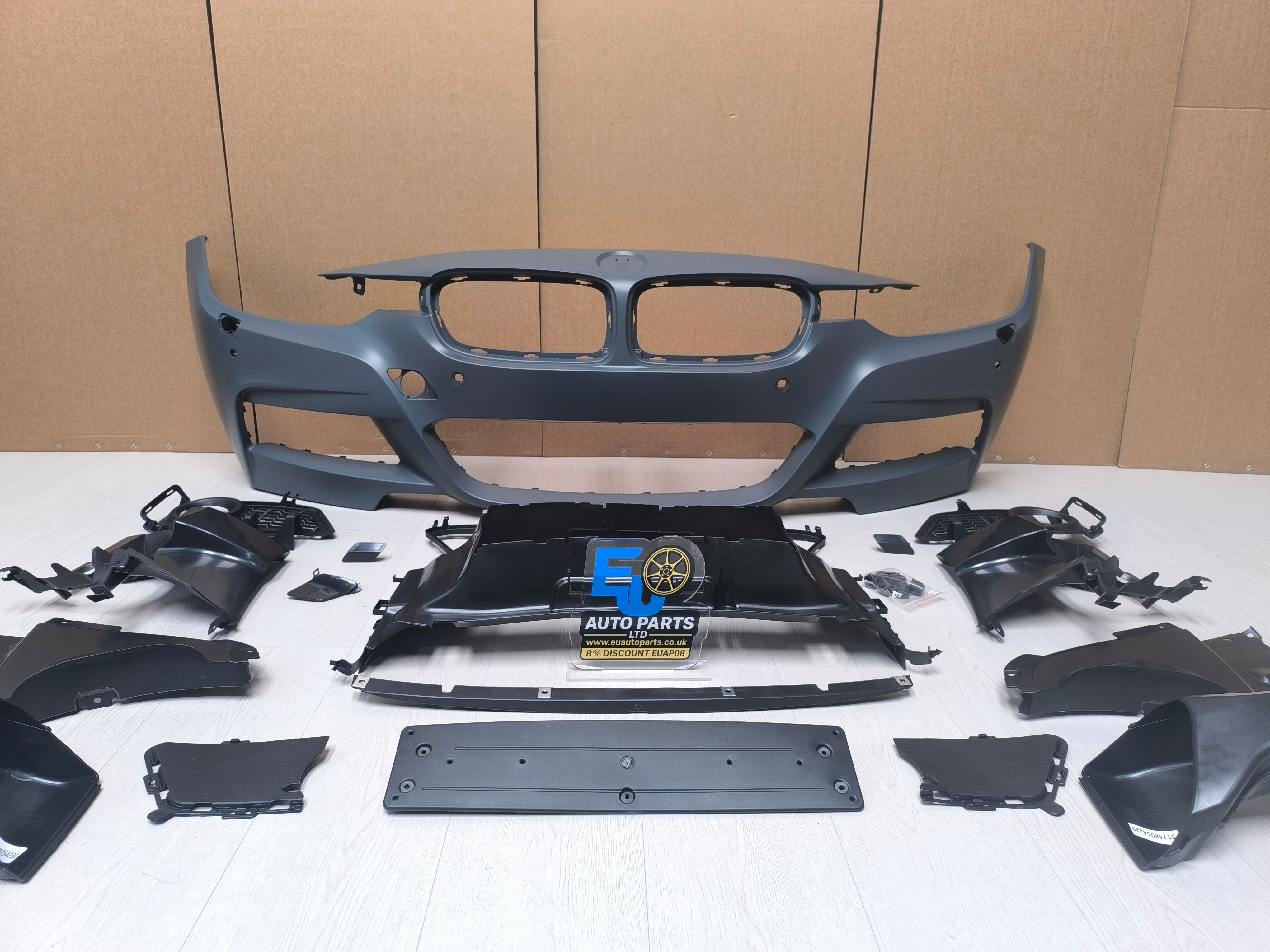 FOR BMW 3 SERIES F30 F31 M SPORT LOOK FRONT BUMPER BODYKIT W/PDC GRILL 2015-2019