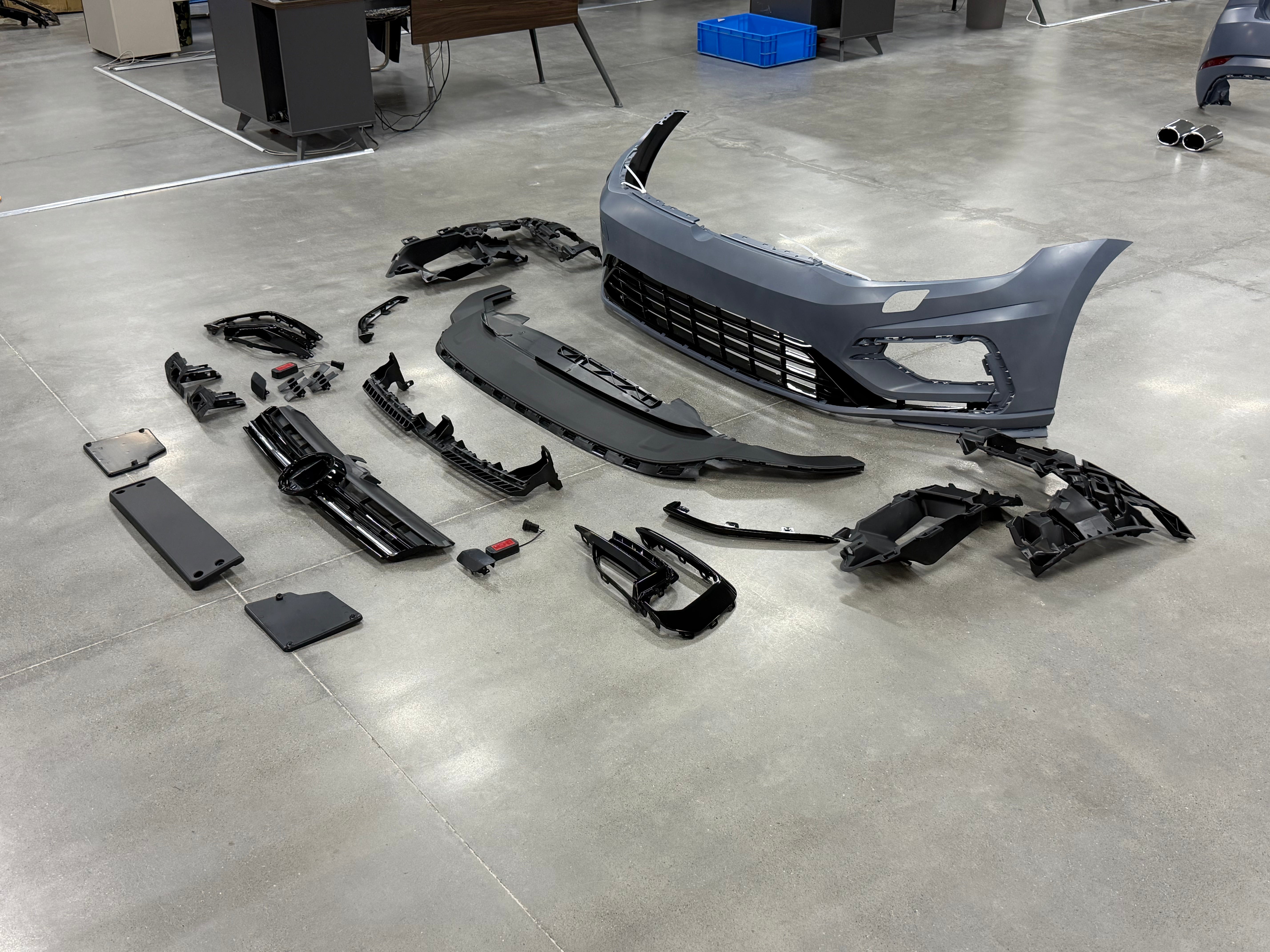 FRONT BUMPER BODY KIT MK7.5 GOLF R LOOK PRIMED FOR VW GOLF MK7 2013-2016