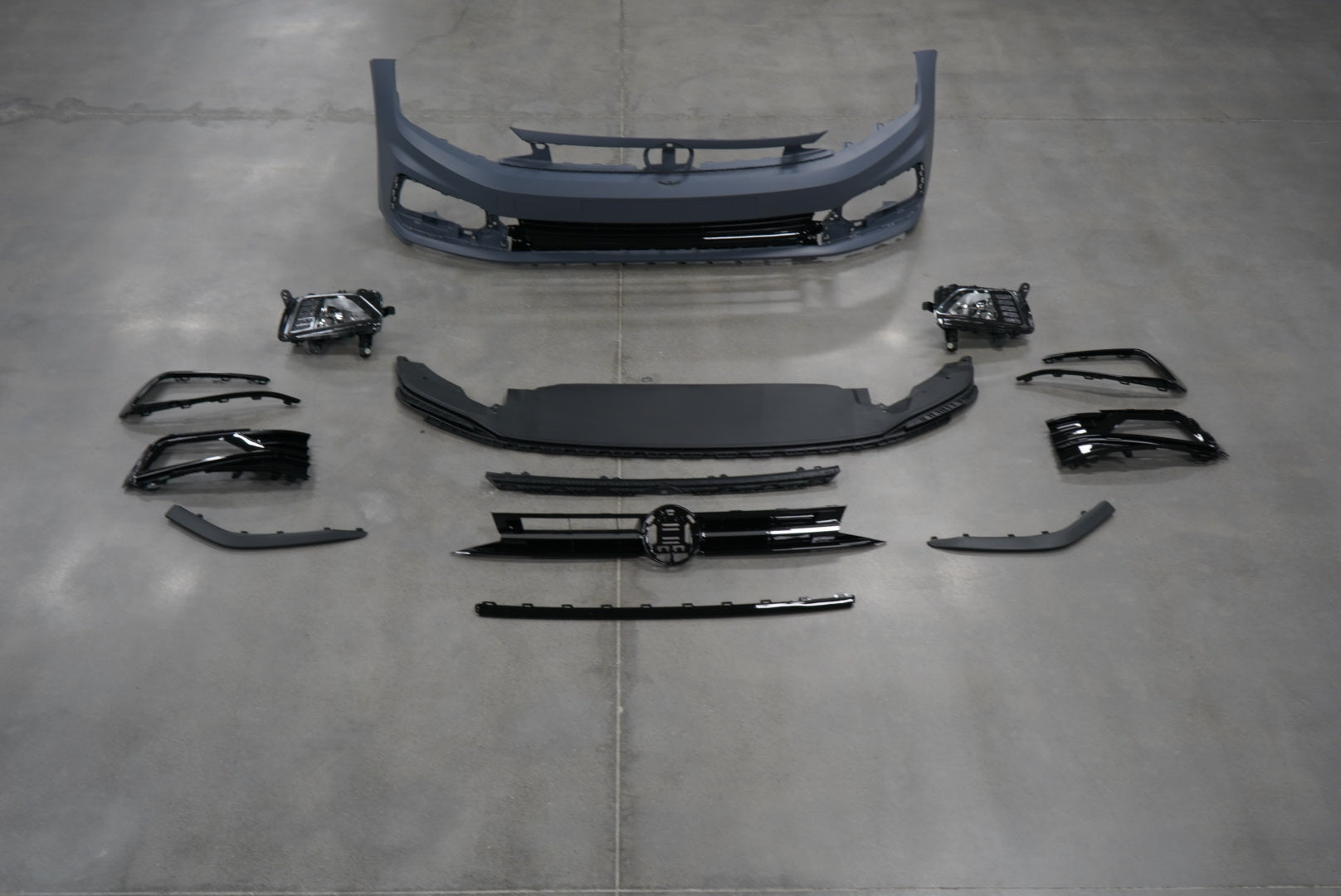 FOR VW VOLKSWAGEN POLO R LINE MK8 2018-2022 FRONT BUMPER COMPLETE GRILL & TRIMS