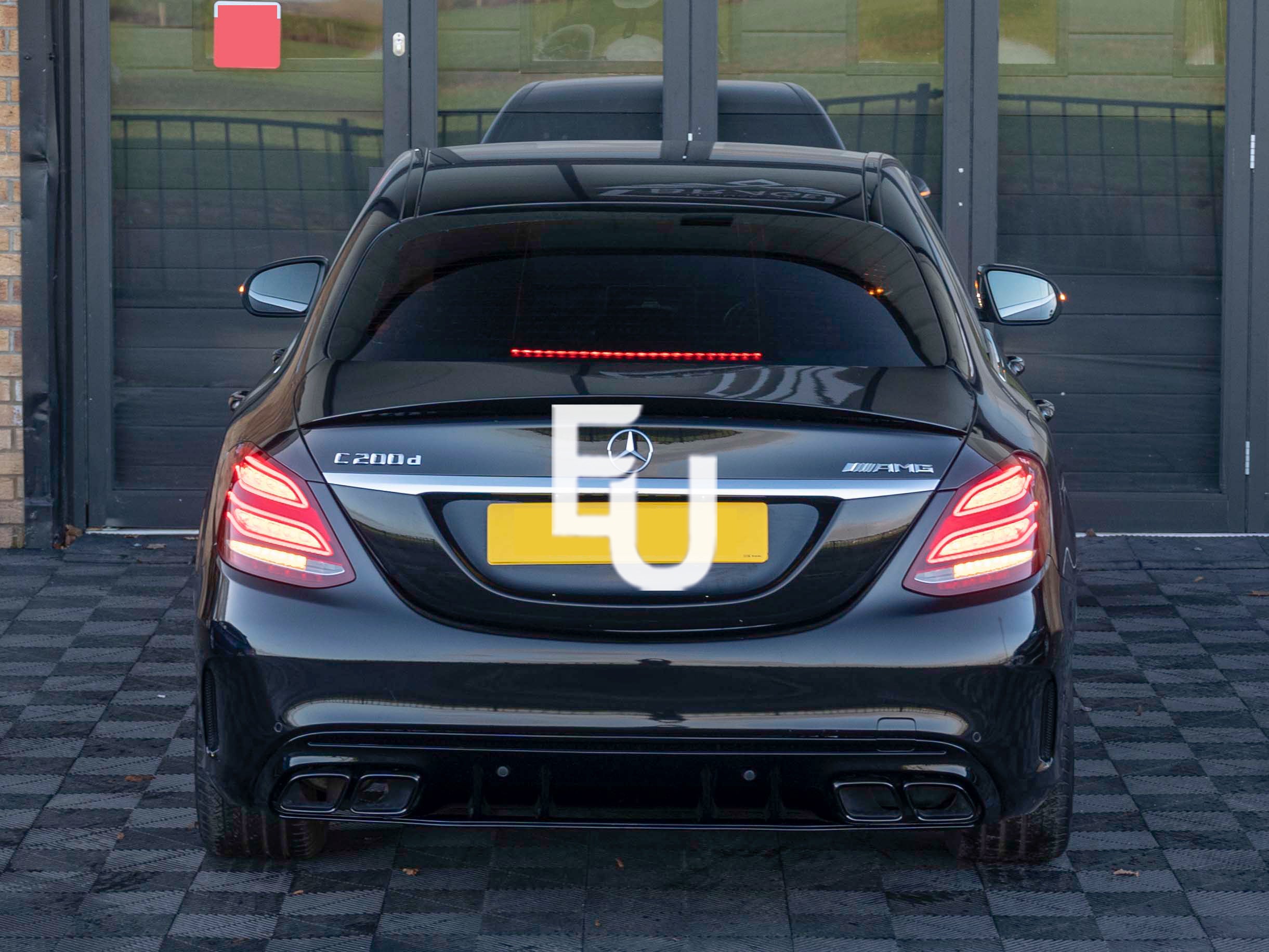 REAR TRUNK BOOT SPOILER LIP FOR MERCEDES BENZ W205 C CLASS ABS GLOSS BLACK