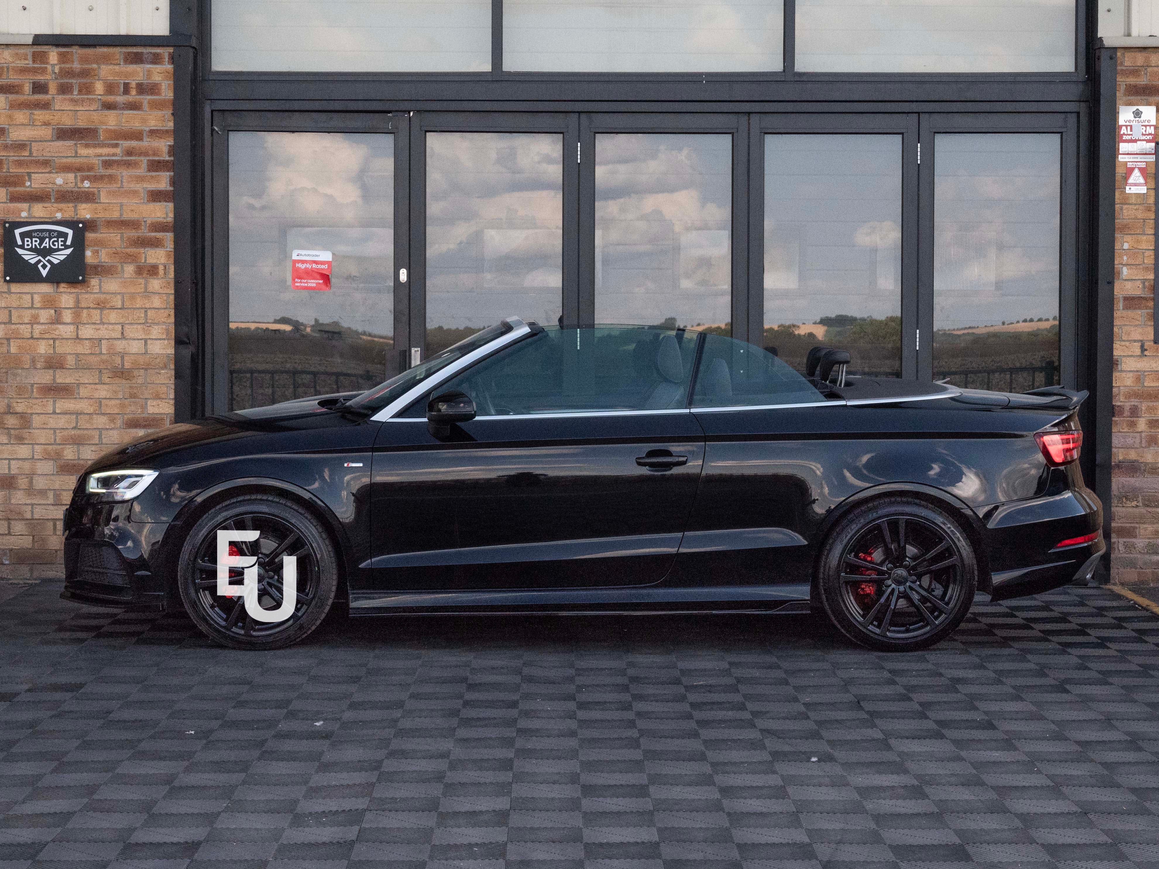 FOR AUDI A3 S3 S LINE 8V SIDE SKIRT SKIRTS EXTENSION LIP GLOSS BLACK 2014-2020