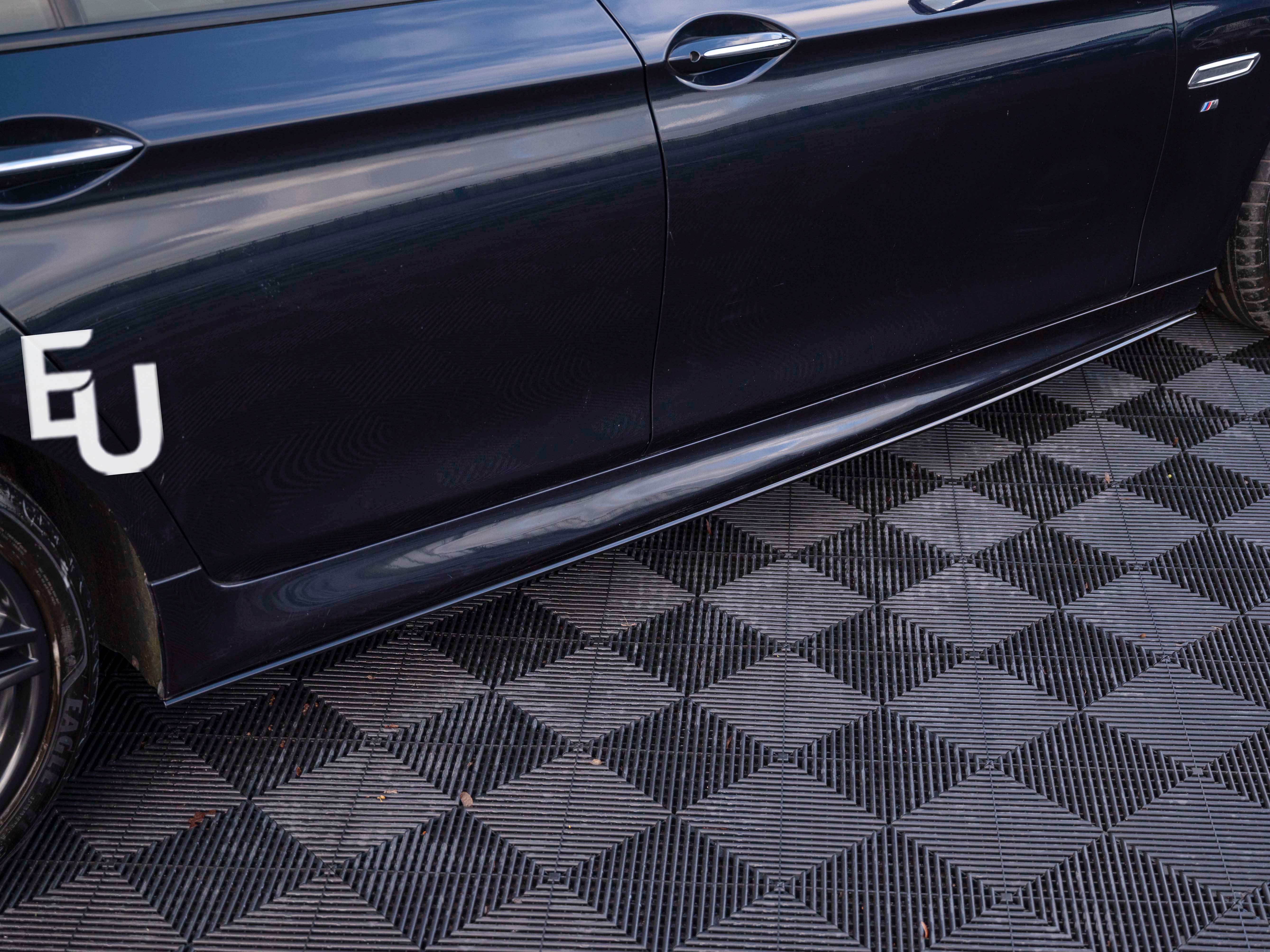 FOR BMW 5 SERIES F10 F11 MP STYLE SIDE SKIRTS EXTENSION BLADES GLOSS BLACK 10-16