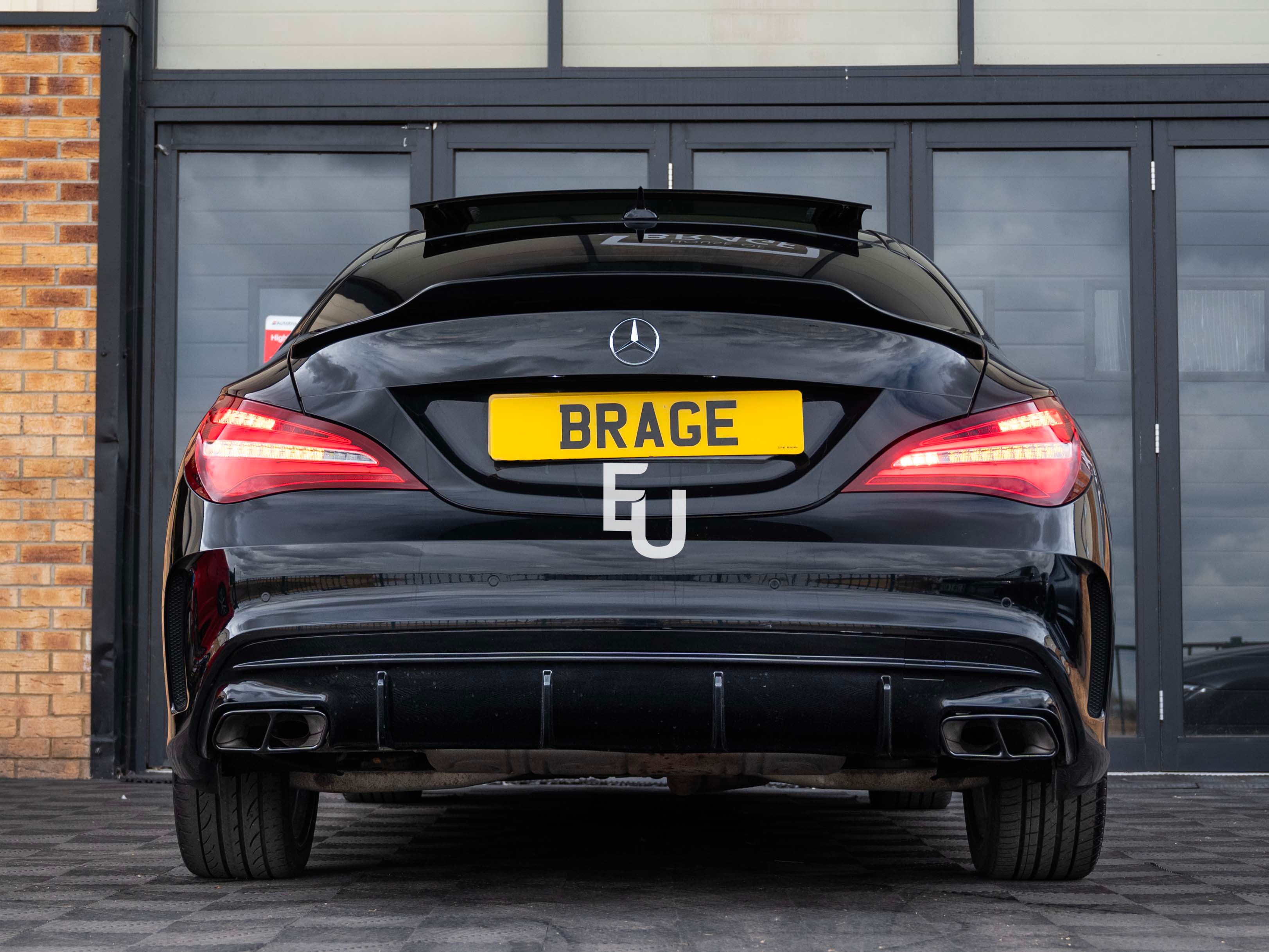 FOR MERCEDES CLA W117 C117 GLOSS BLACK REAR DUCKTAIL PSM HIGH KICK BOOT SPOILER