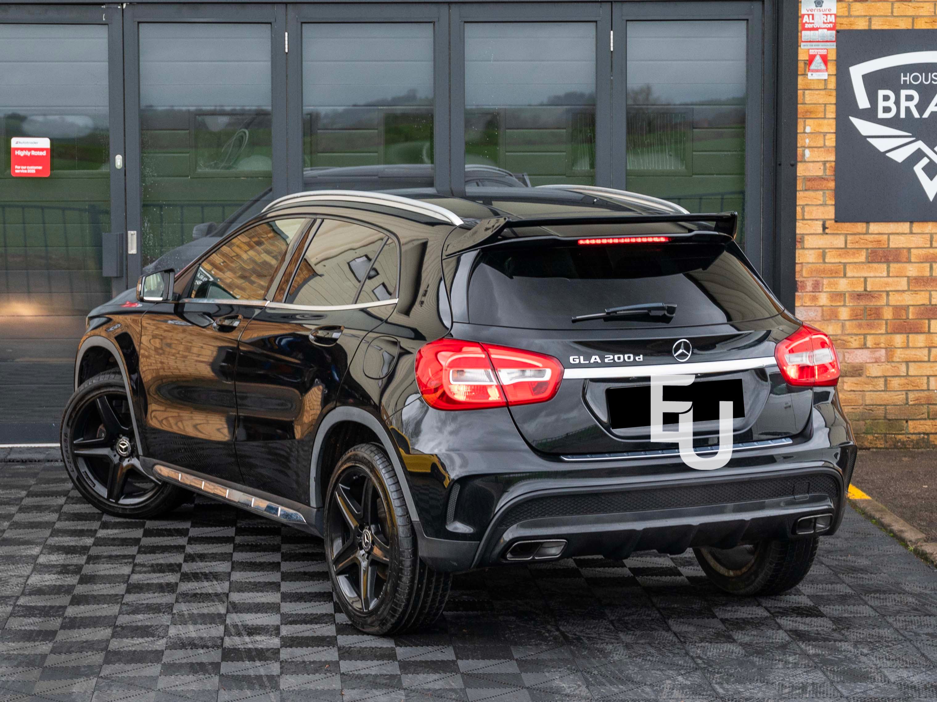 FOR MERCEDES BENZ GLA W156 X156 GLOSS BLACK B STYLE REAR ROOF SPOILER WING 15-19