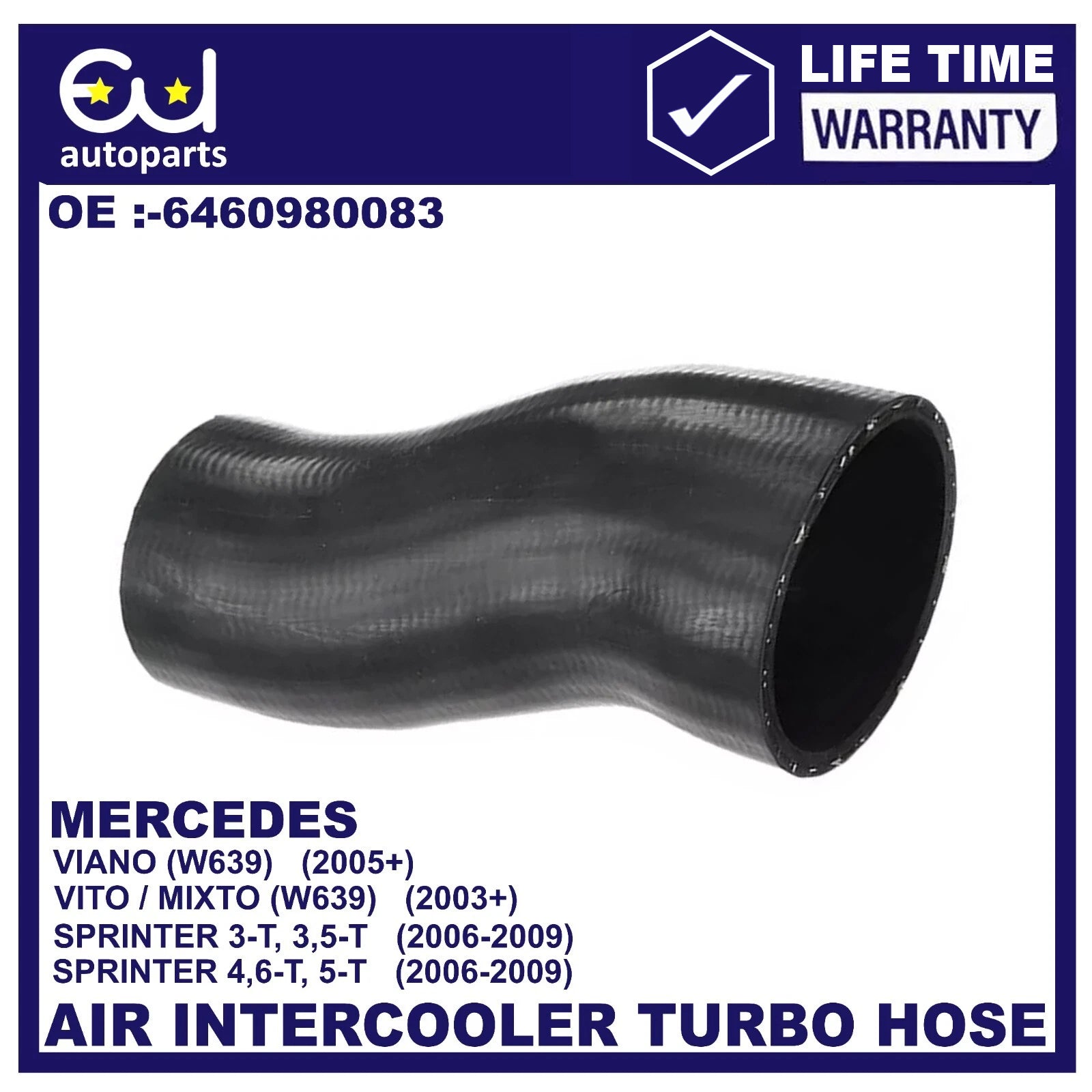 INTERCOOLER TURBO HOSE PIPE FOR MERCEDES SPRINTER 3,5-T VIANO VITO W639 2.0 2.2