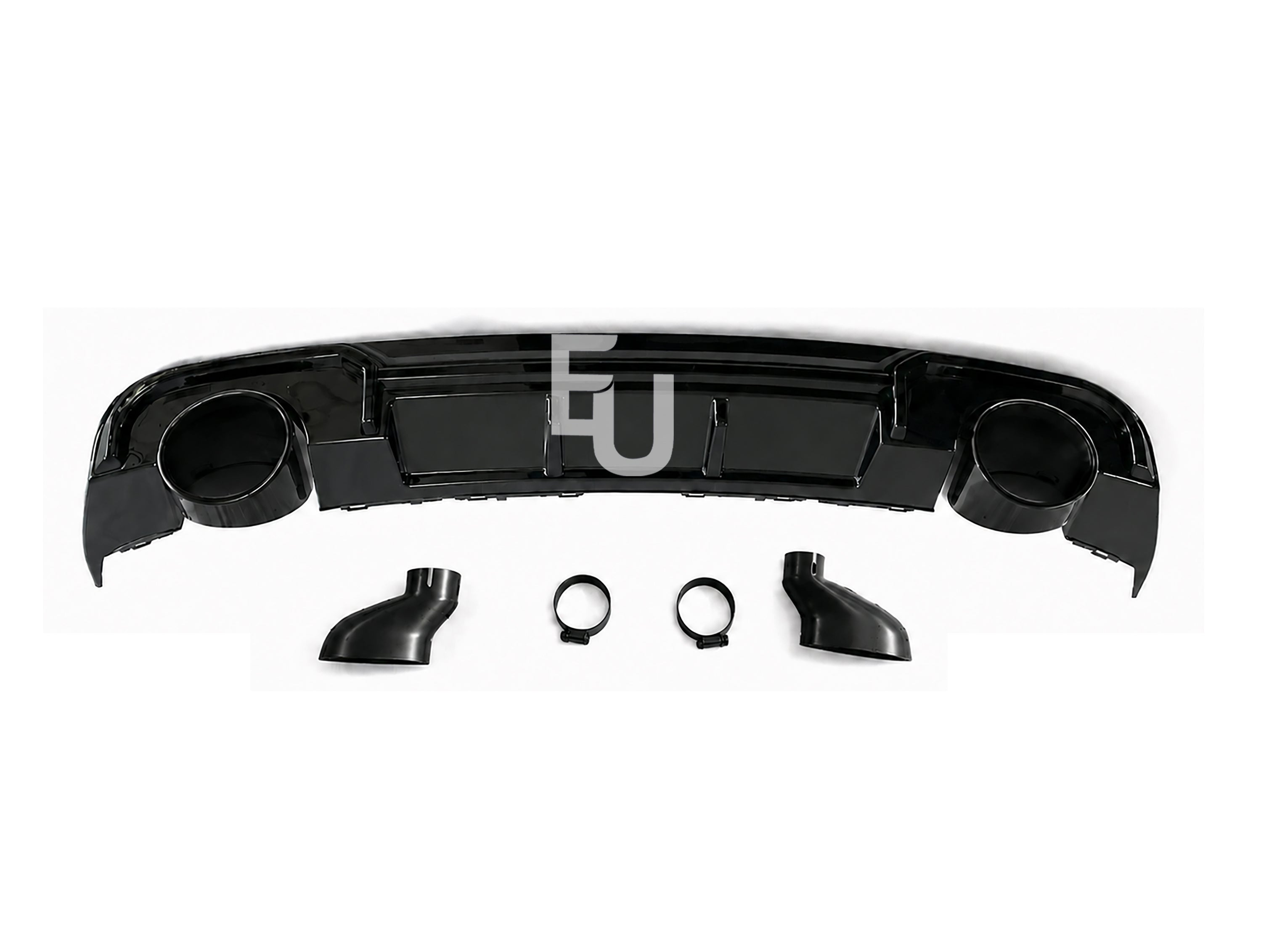 FOR AUDI A3 8V SEDAN STANDARD RS3 LOOK REAR DIFFUSER WITH TAILPIPE BLACK 16-20
