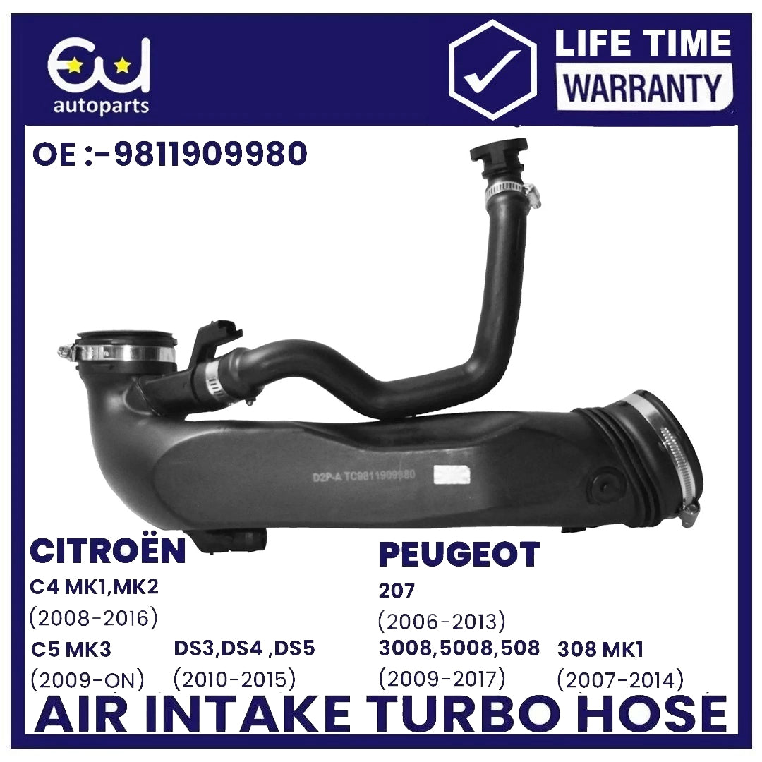 Air Intake Hose for Citroen C4 C5 III (RD_) Peugeot 207 308 1.6 16V RCZ 8-15 R