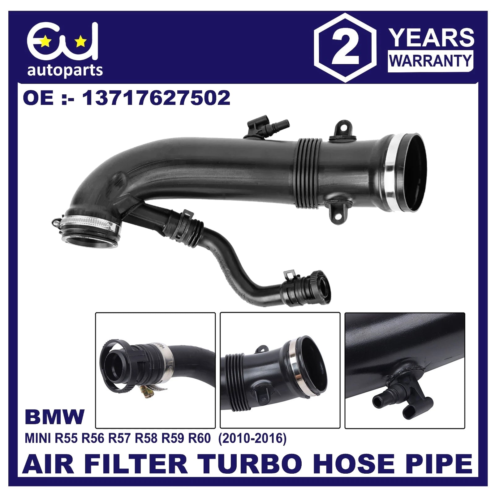 FOR BMW MINI TURBO AIR FILTER PIPE COOPER S N18 R55 R56 R57 R58 R59 R60 10-2016